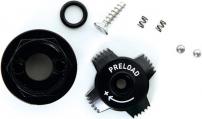 Sram Top Cap/Preload Adjuster Knob, Aluminum - 2010 Tora XC/SL, 2011 Recon Silver
