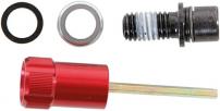 Sram Rebound Adjuster Knob/Bolt Kit, Aluminum Red, Short
