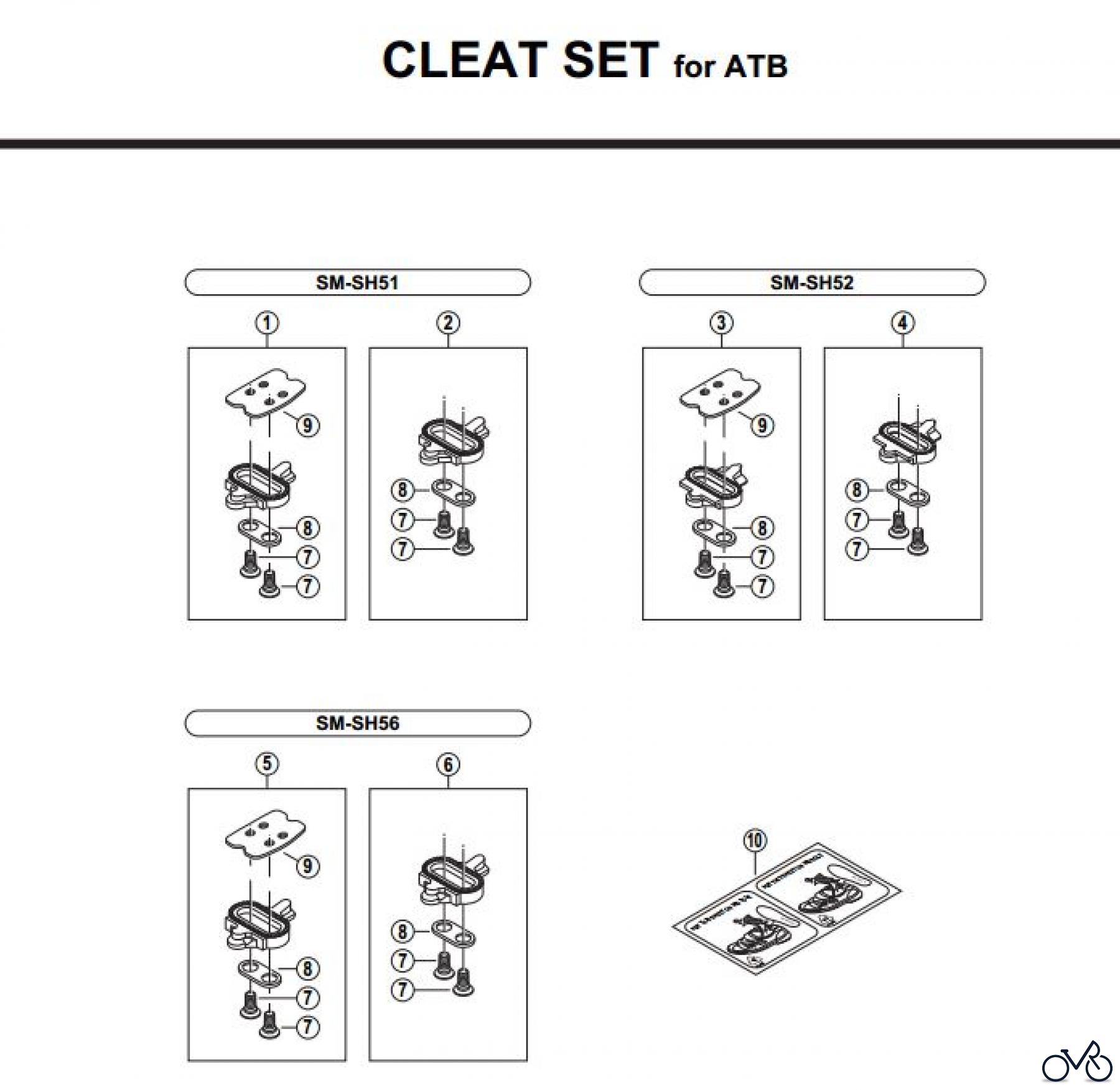  Shimano PD Pedal - Pedale Cleat-Set-ATB