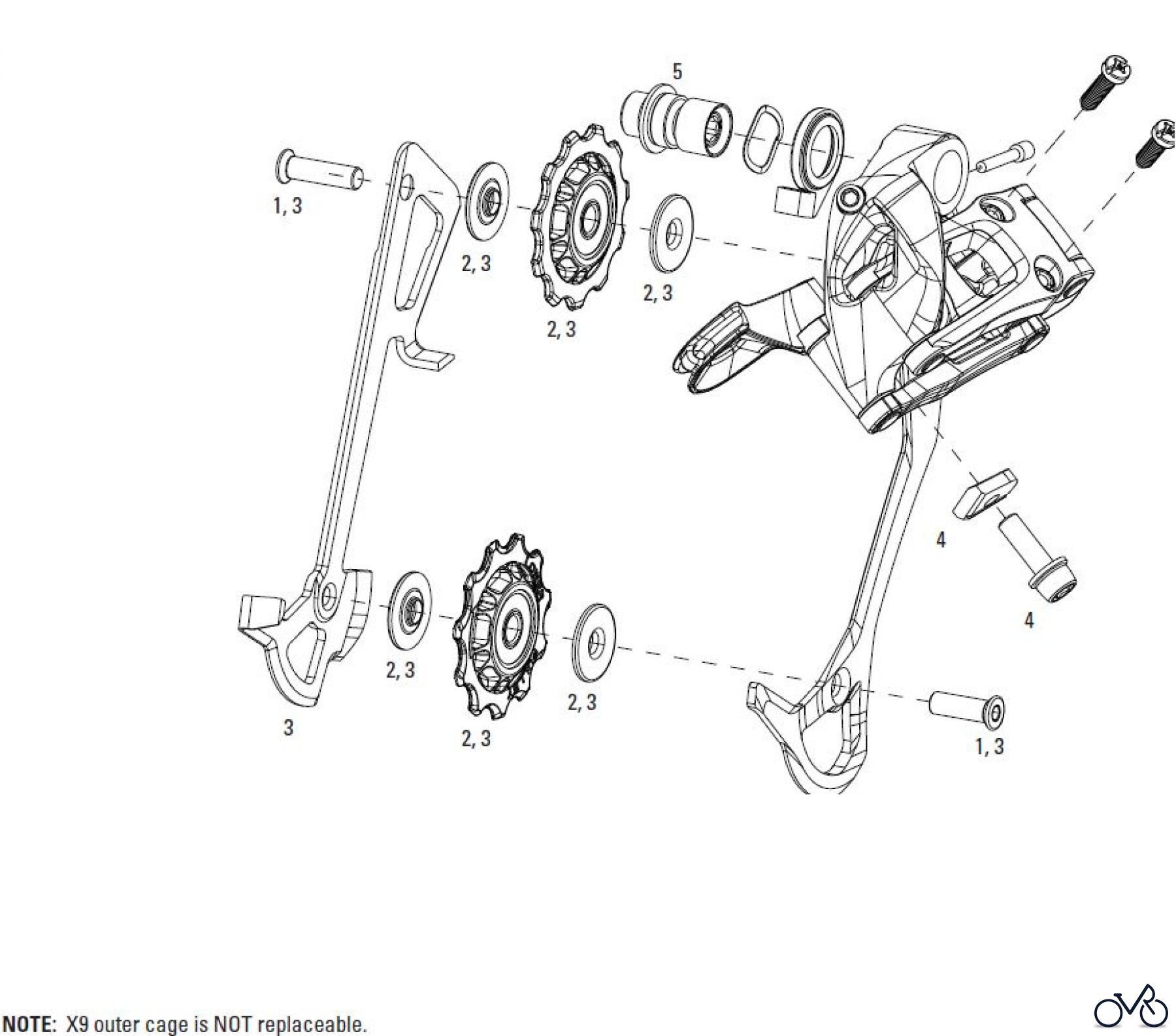  Sram Sram SRAM X9 / X7 - REAR DERAILLEUR 3x9 (2010)