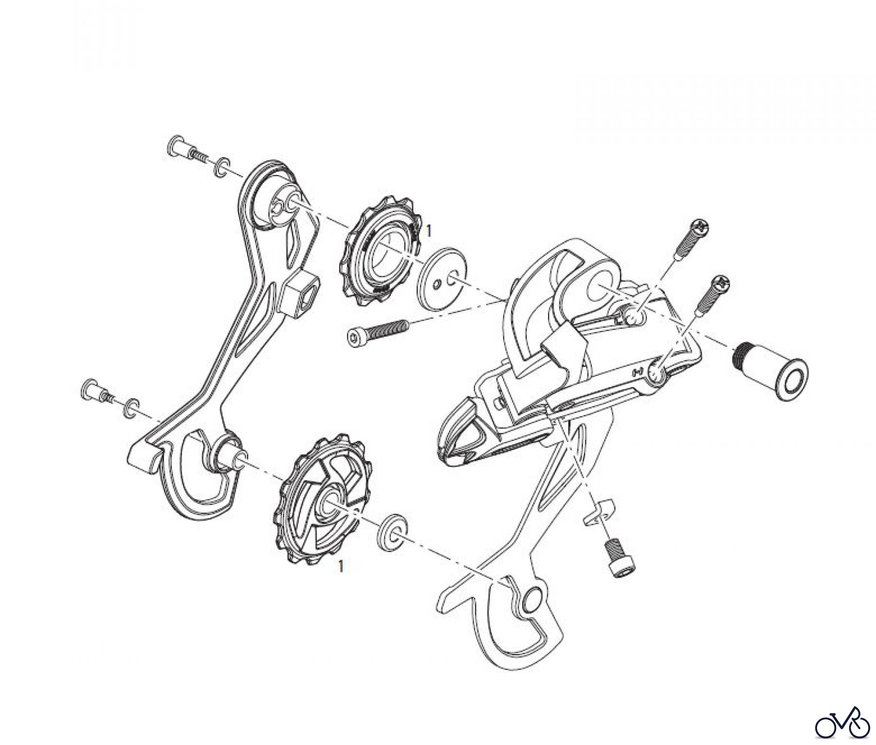  Sram Sram 5.0 / 4.0 / 3.0 / DUALDRIVE 24 / DUALDRIVE 21 - REAR DERAILLEUR 3x9