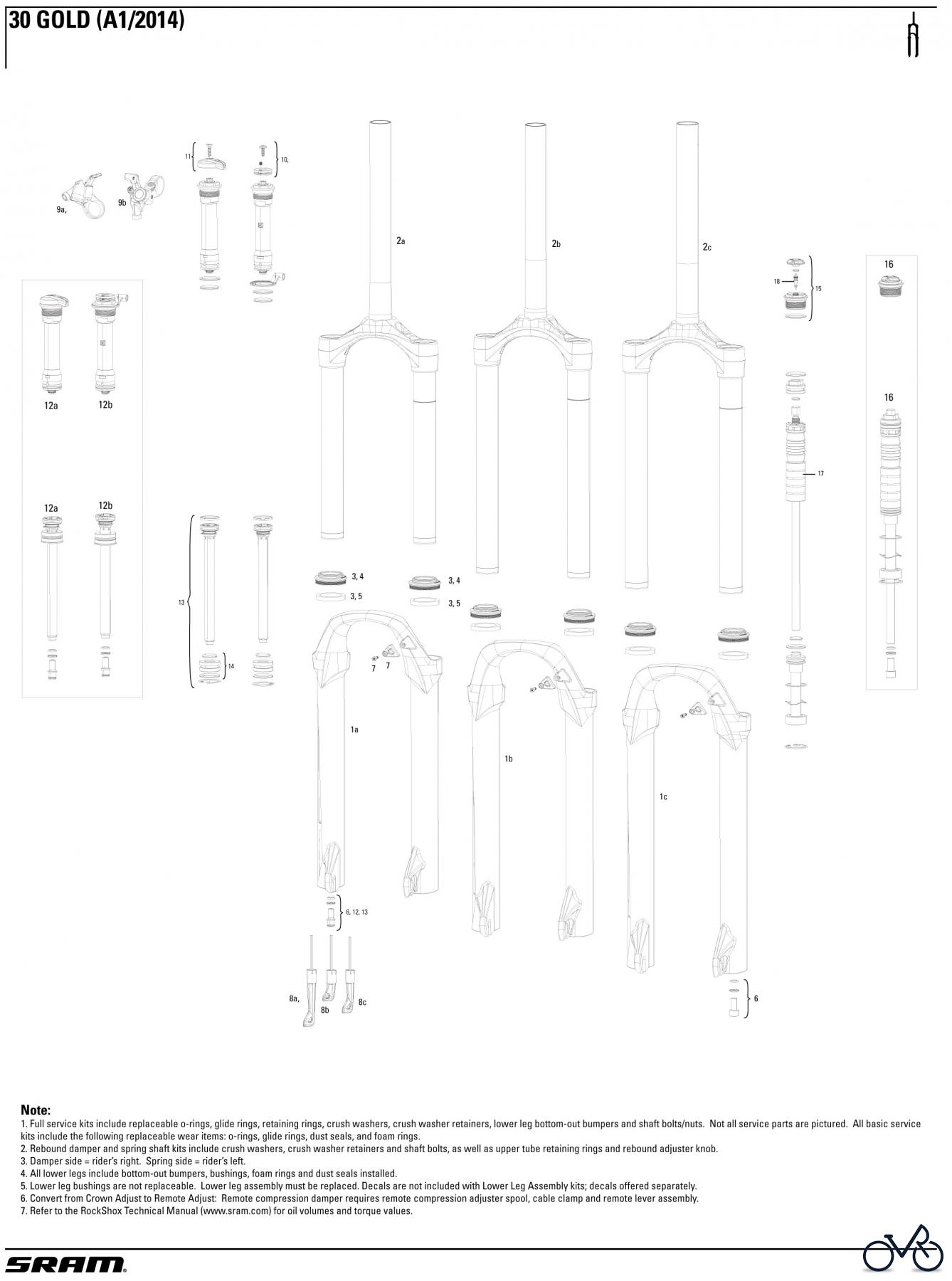  Sram RockShox 30 GOLD (A1/2014)