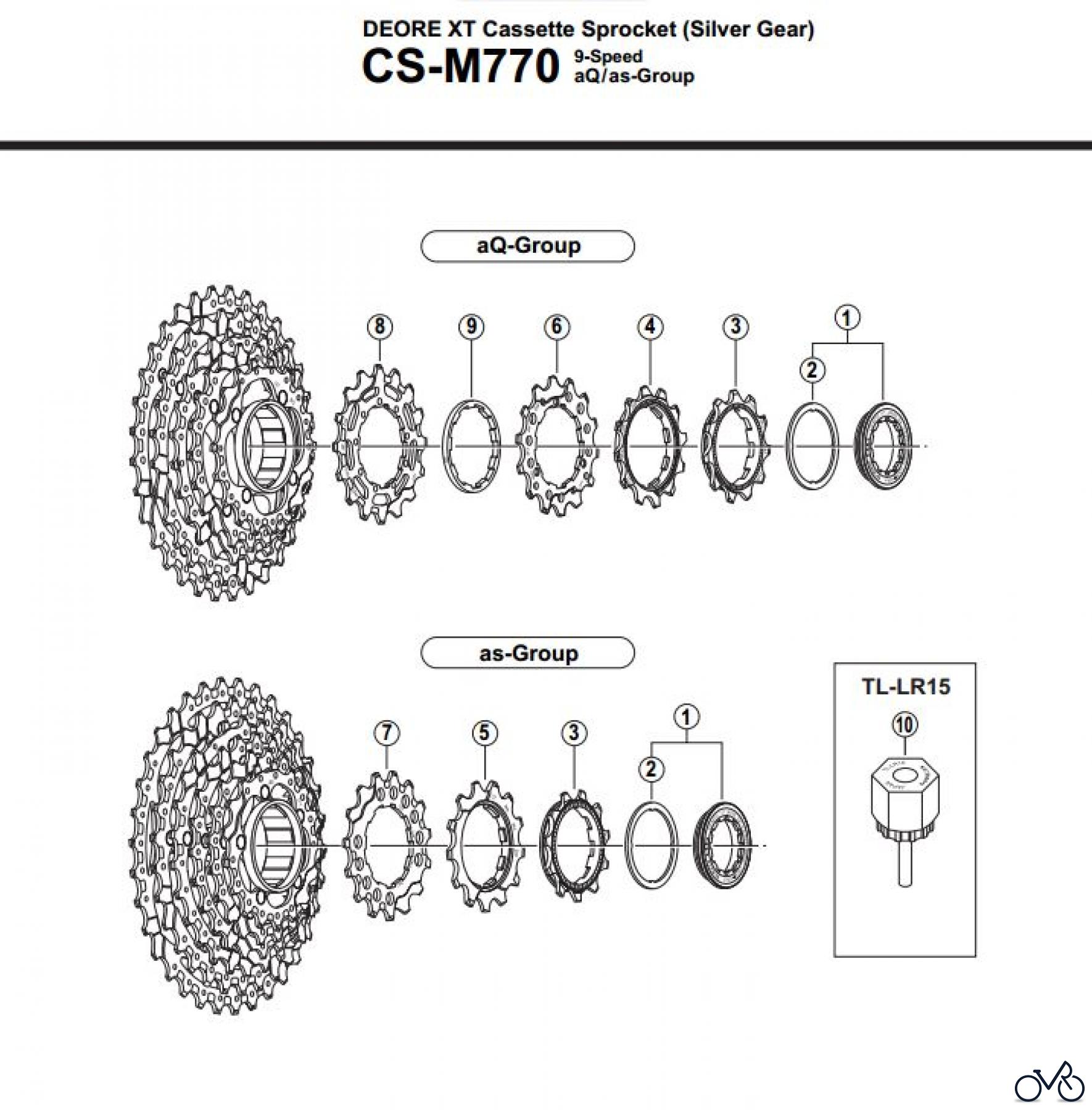  Shimano CS Cassette / Zahnkranz CS-M770