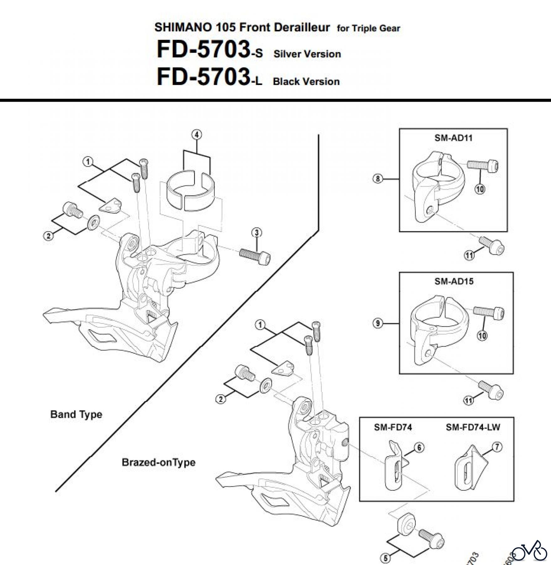 Shimano FD Front Derailleur - Umwerfer FD-5703 3053
