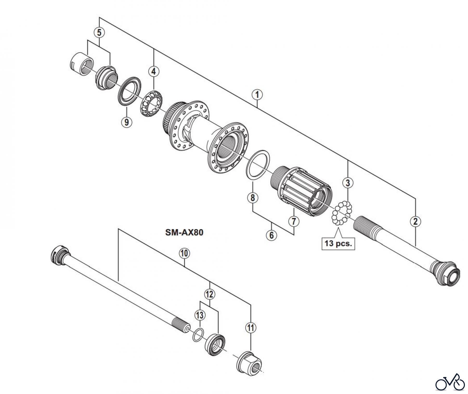  Shimano FH Free Hub - Freilaufnabe FH-M640