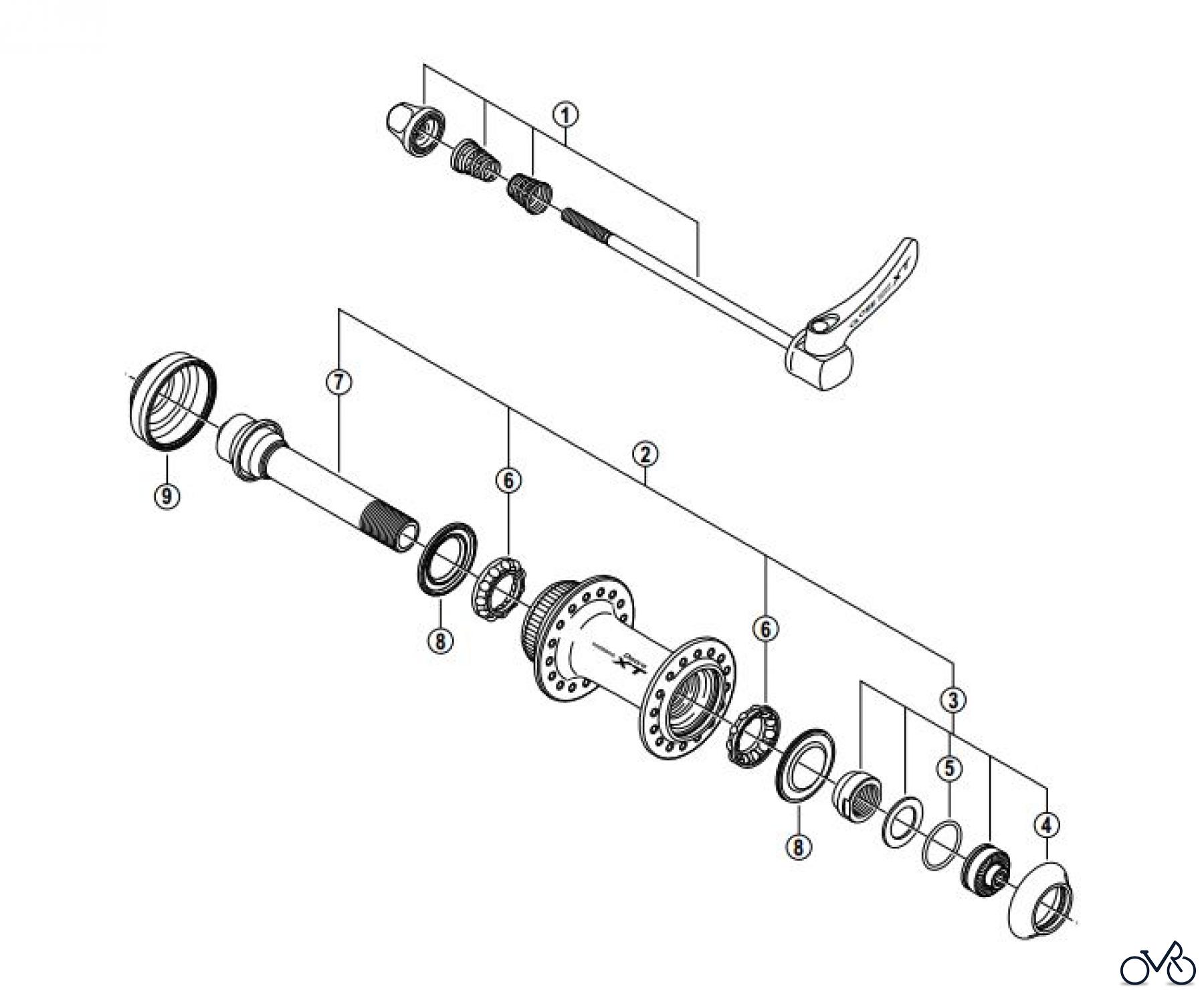 Shimano HB Hub - Vordere Nabe HB-M775