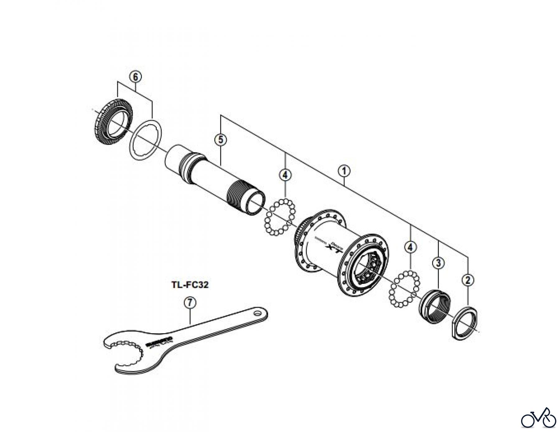  Shimano HB Hub - Vordere Nabe HB-M776