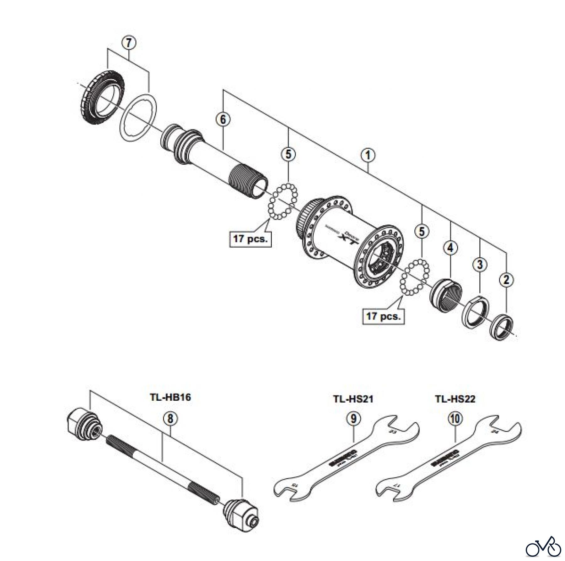  Shimano HB Hub - Vordere Nabe HB-M778