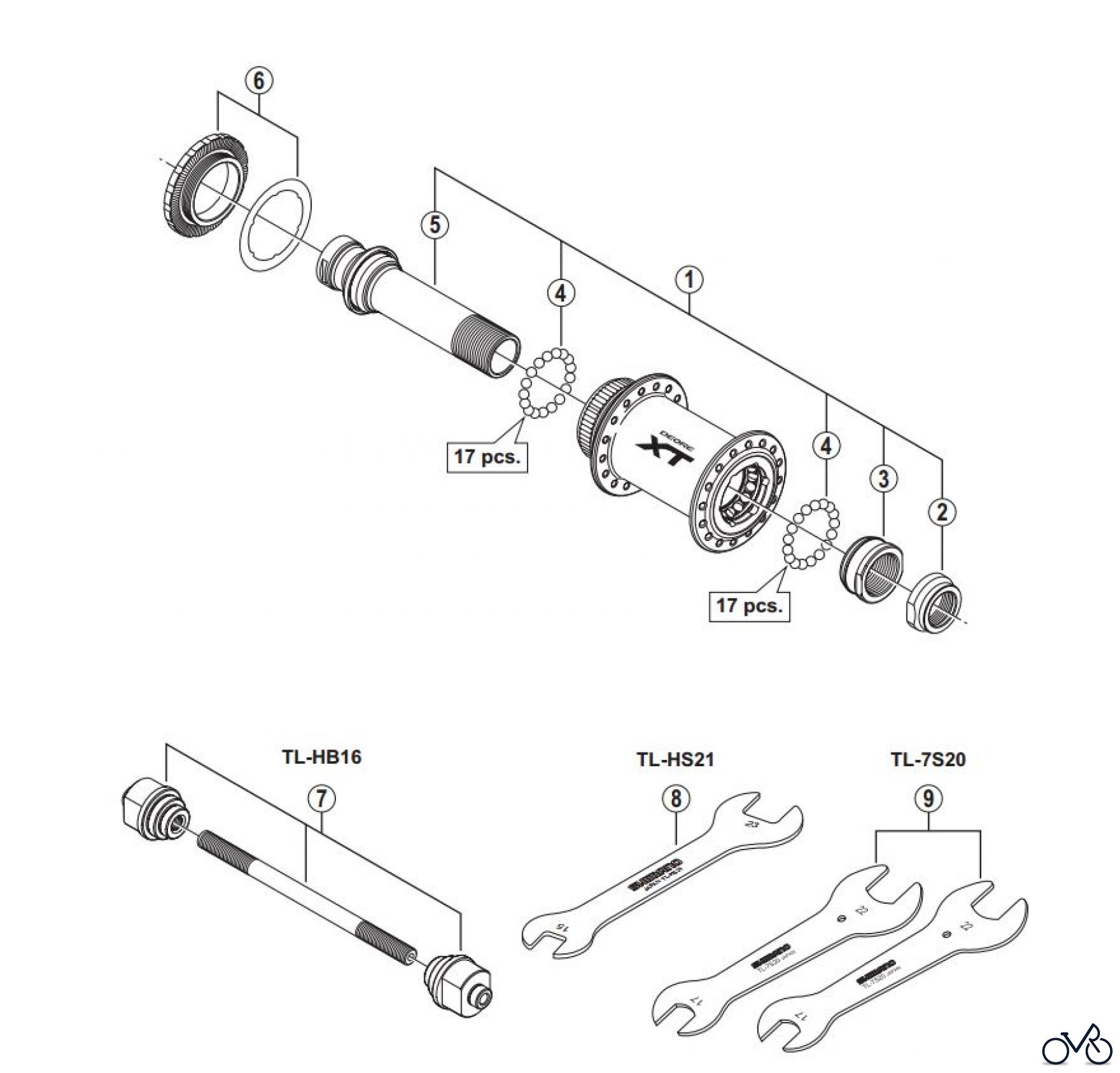 Shimano HB Hub - Vordere Nabe HB-M788