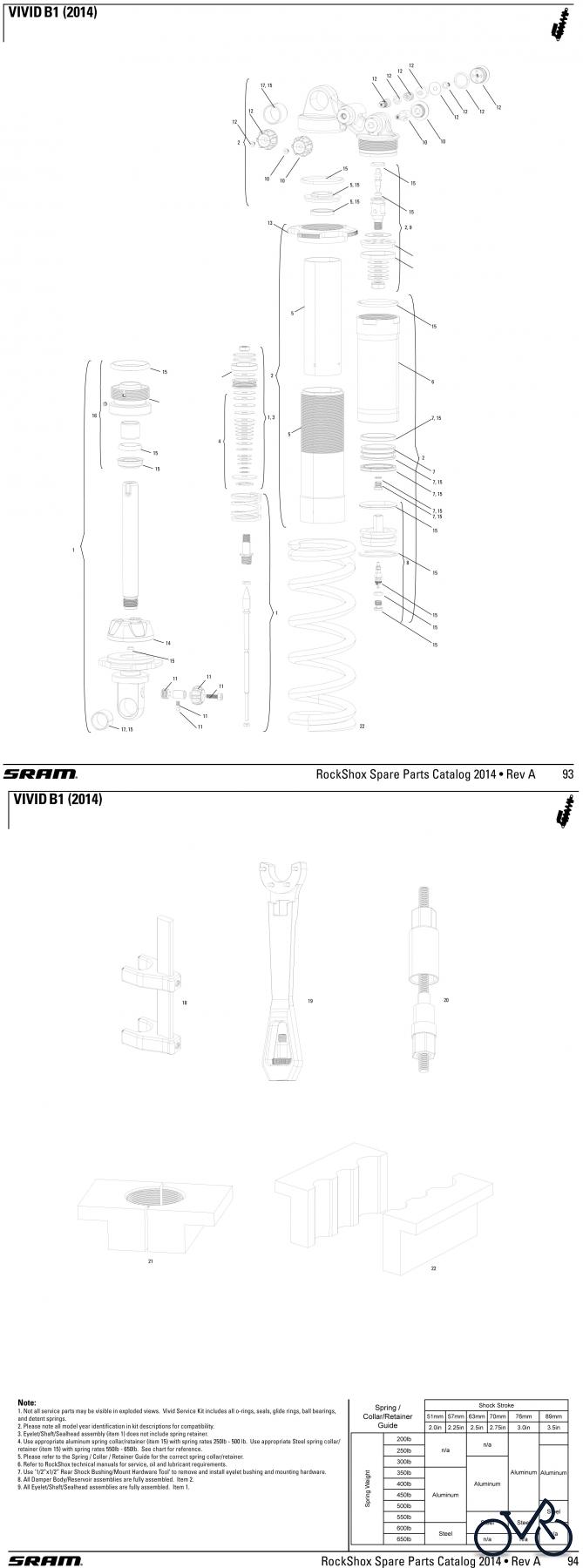  Sram RockShox VIVID B1 (2014)
