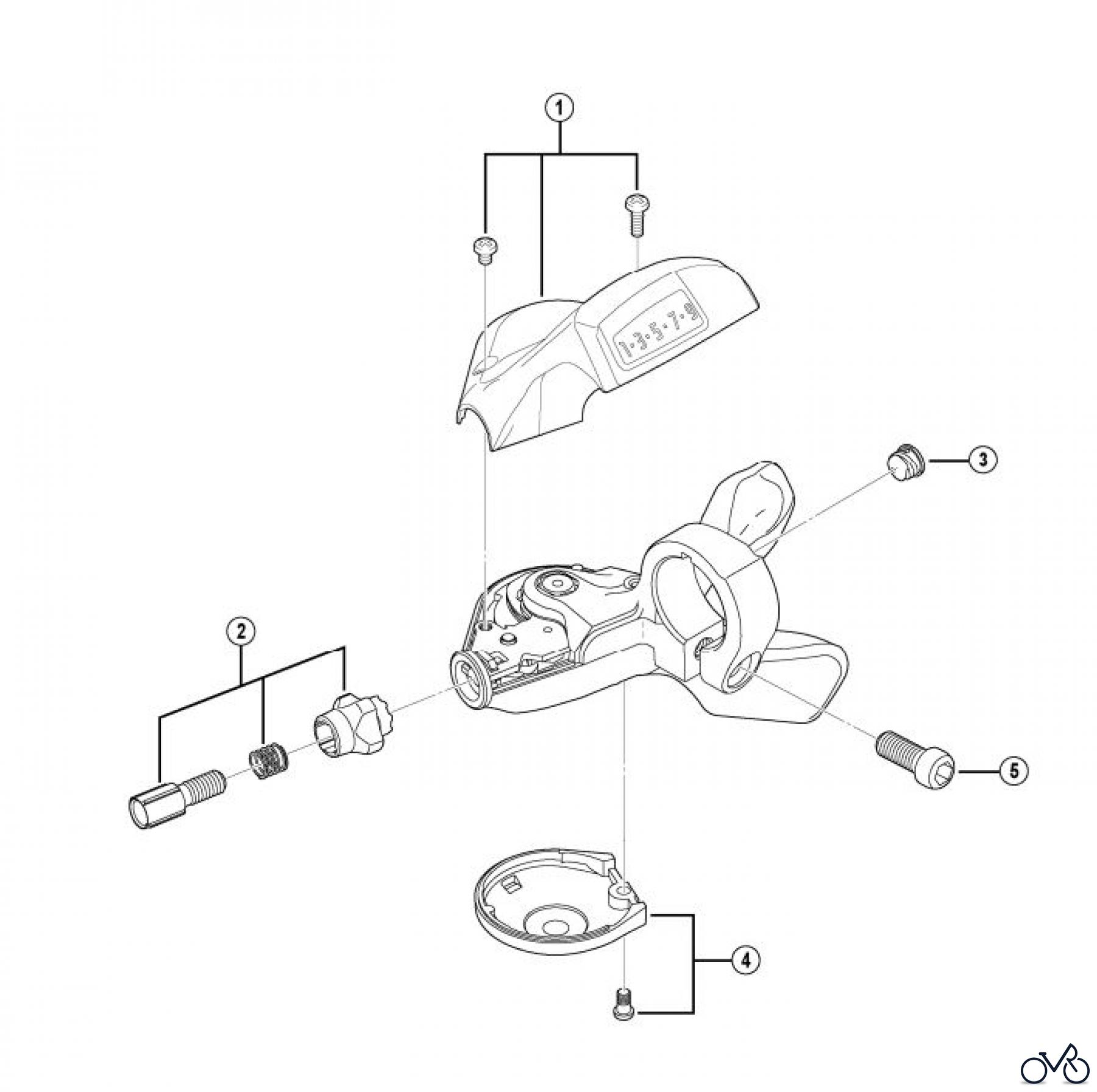  Shimano SL Shift Lever - Schalthebel SL-F800 CAPREO Rapidfire Lever