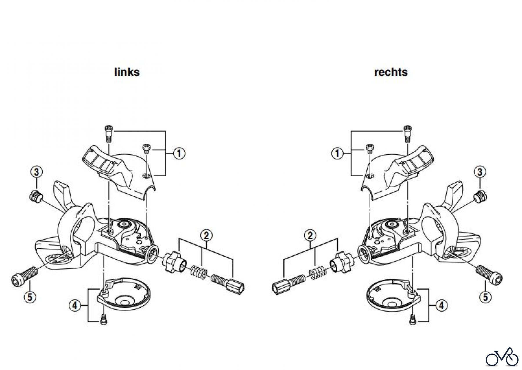 Shimano SL Shift Lever - Schalthebel SL-M510 SHIMANO DEORE Mega-9 Rapidfire Schalthebel