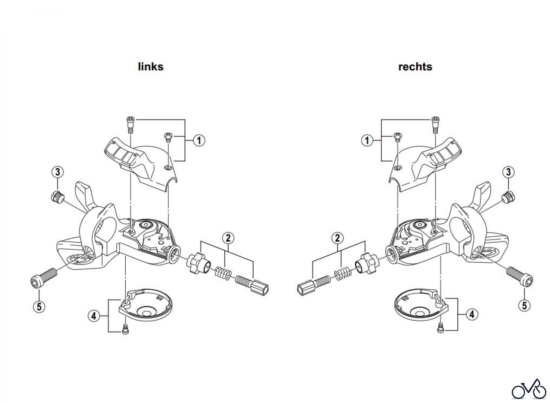  Shimano SL Shift Lever - Schalthebel SL-M511 DEORE Mega-9 Rapidfire Schaltgriff
