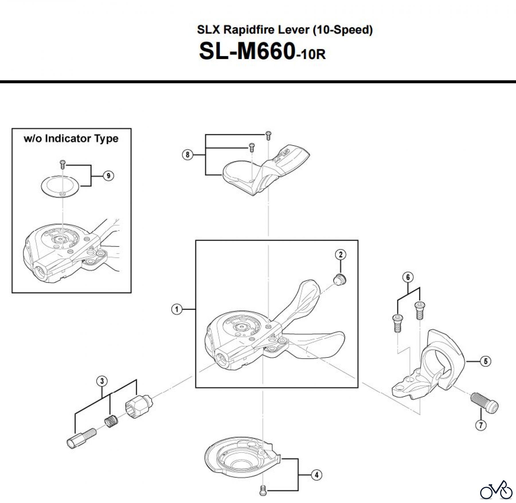  Shimano SL Shift Lever - Schalthebel SL-M660-10R SLX Rapidfire Lever (10-Speed)