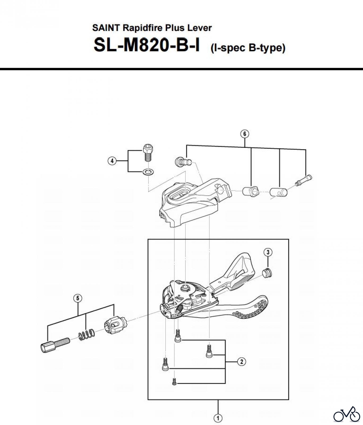 Shimano SL Shift Lever - Schalthebel SL-M820-B-I (I-spec B-type) SAINT Rapidfire Plus Lever