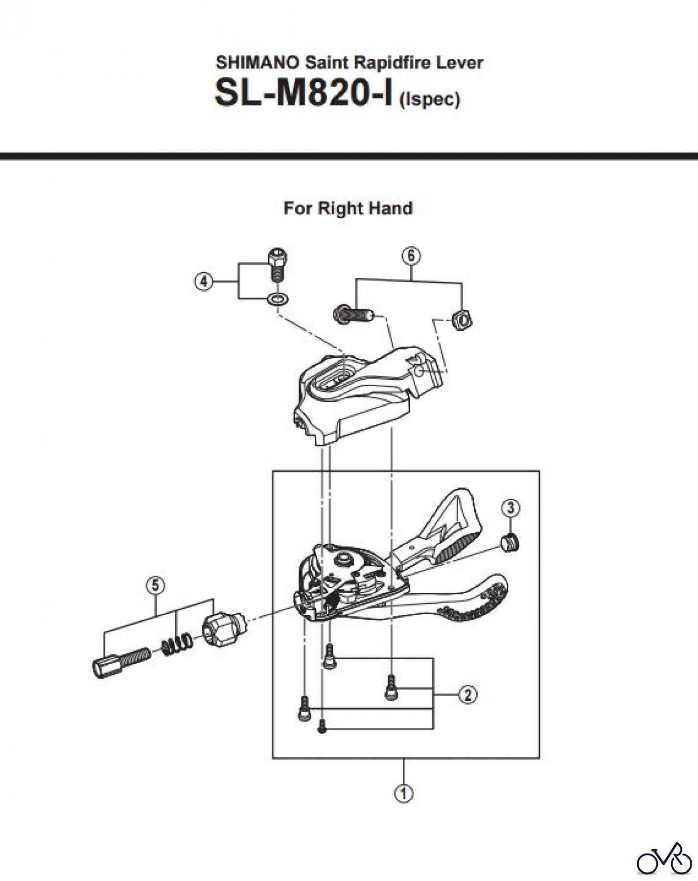 Shimano SL Shift Lever - Schalthebel SL-M820-I -3392 SHIMANO Saint Rapidfire Lever