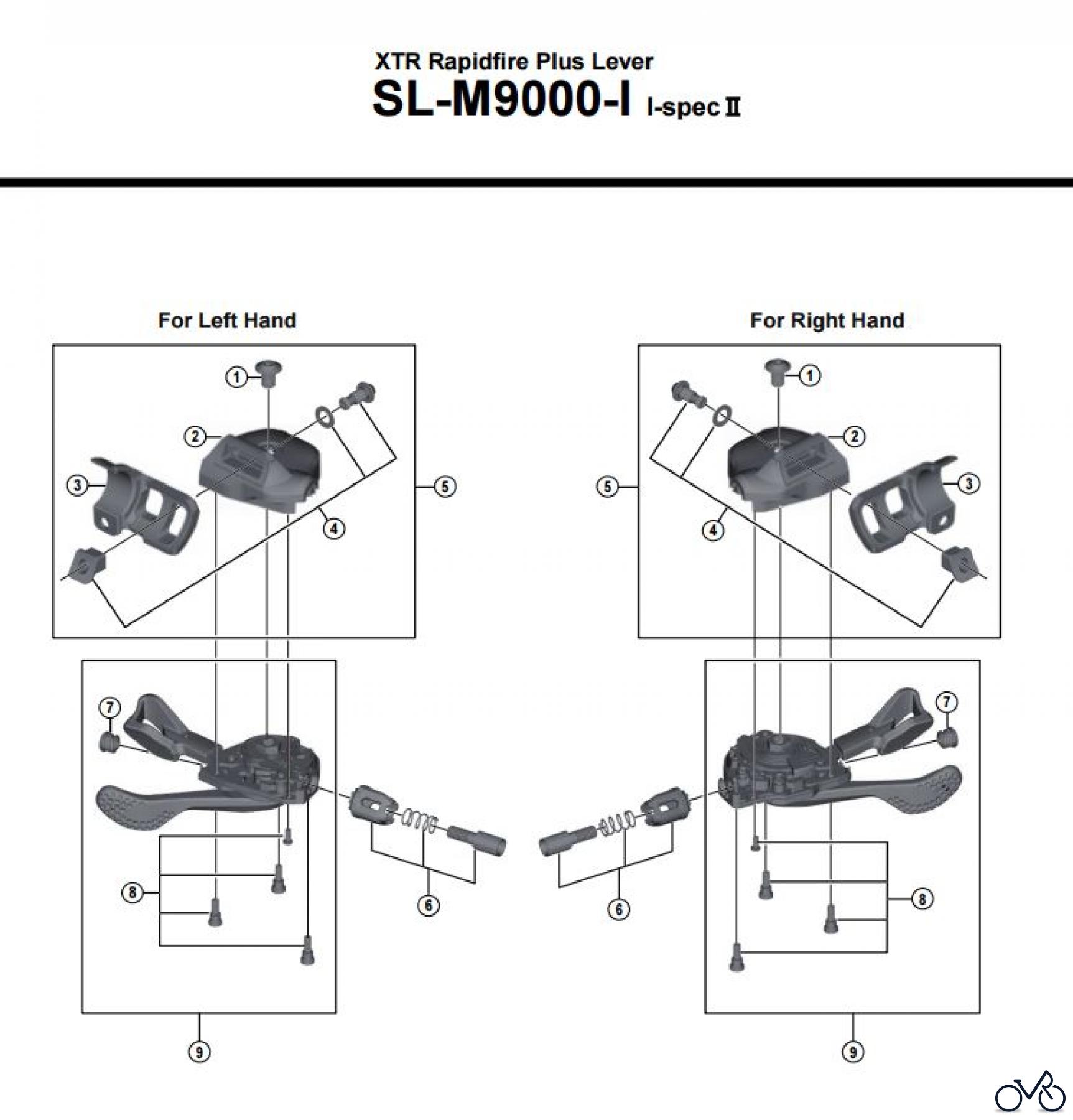 Shimano SL Shift Lever - Schalthebel SL-M9000I -3778 I-specⅡ XTR Rapidfire Plus Lever