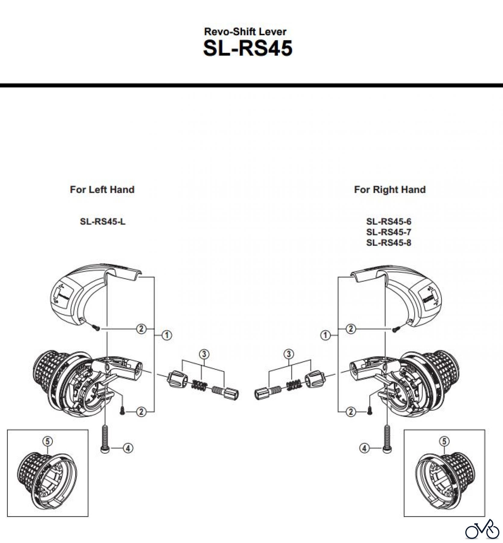  Shimano SL Shift Lever - Schalthebel SL-RS45 -3365A