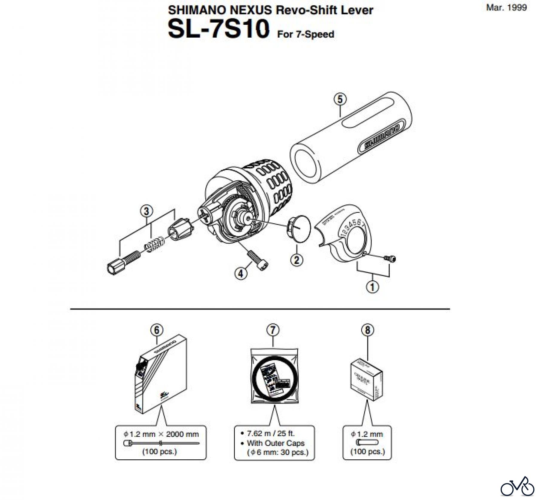 Shimano SL Shift Lever - Schalthebel SL-7S10 SHIMANO NEXUS Revo-Shift Lever