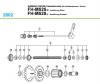 Shimano FH Free Hub - Freilaufnabe  FH-M525 -2067 SHIMANO DEORE Kassettennabe (für Scheibenbremse / 9-fach)