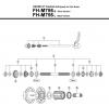 Shimano FH Free Hub - Freilaufnabe  FH-M756-New Dustcap DEORE XT  Kassettennabe 8-/9-fach