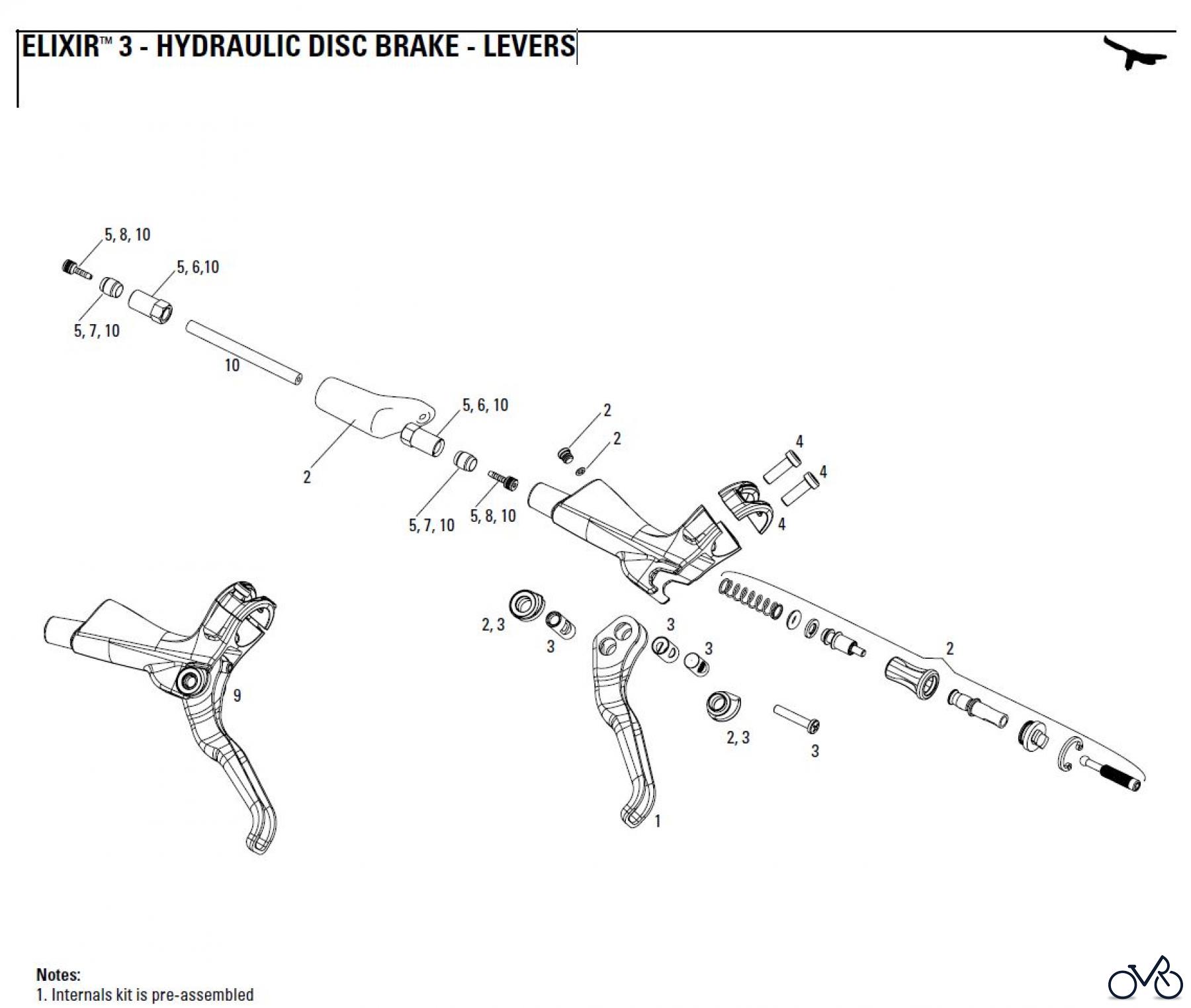 Sram avid HYDRAULIC DISC BRAKE - LEVERS ELIXIR™ 3 - HYDRAULIC DISC BRAKE - LEVERS