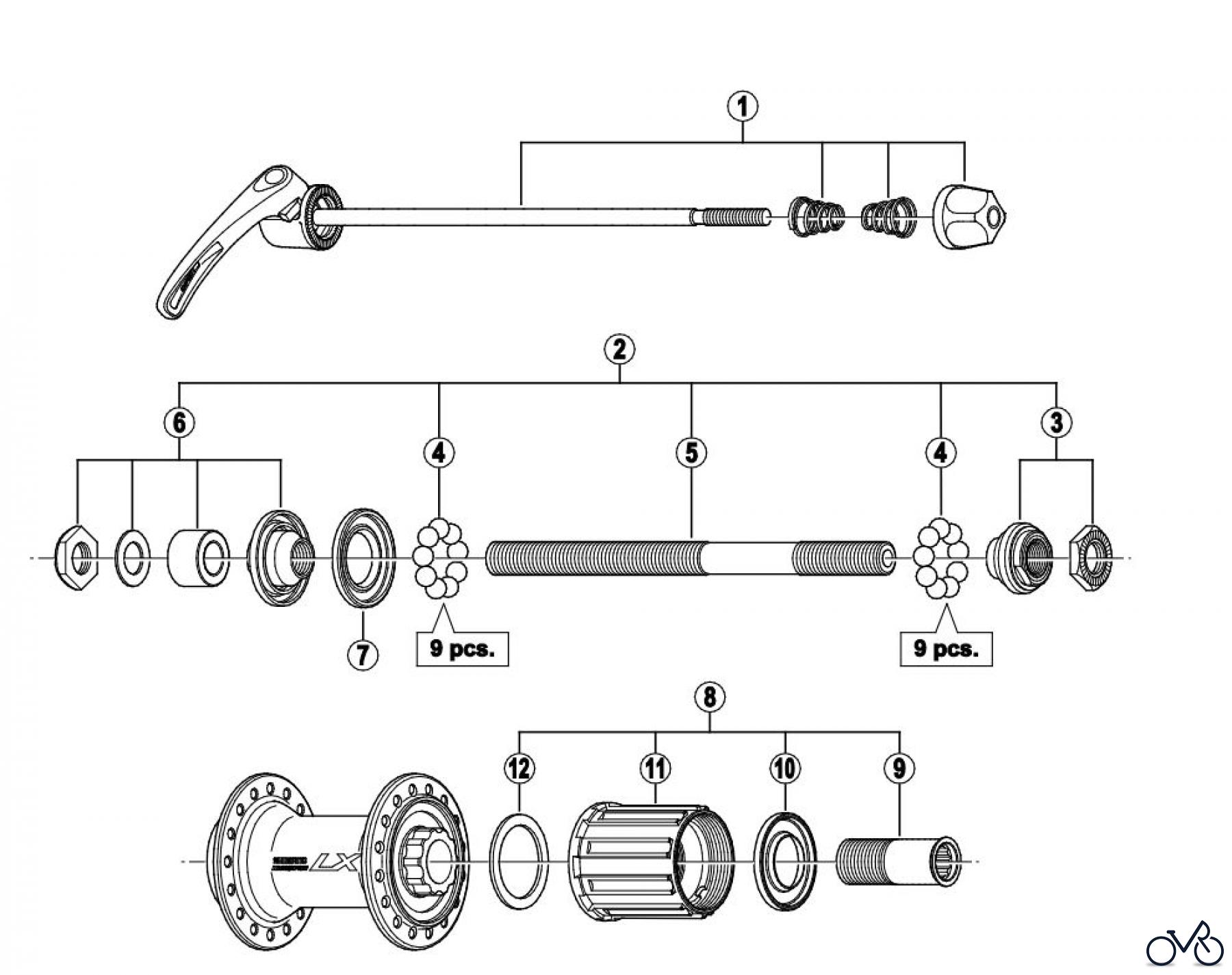  Shimano FH Free Hub - Freilaufnabe FH-T670  DEORE LX Freehub 8/9/10-Speed