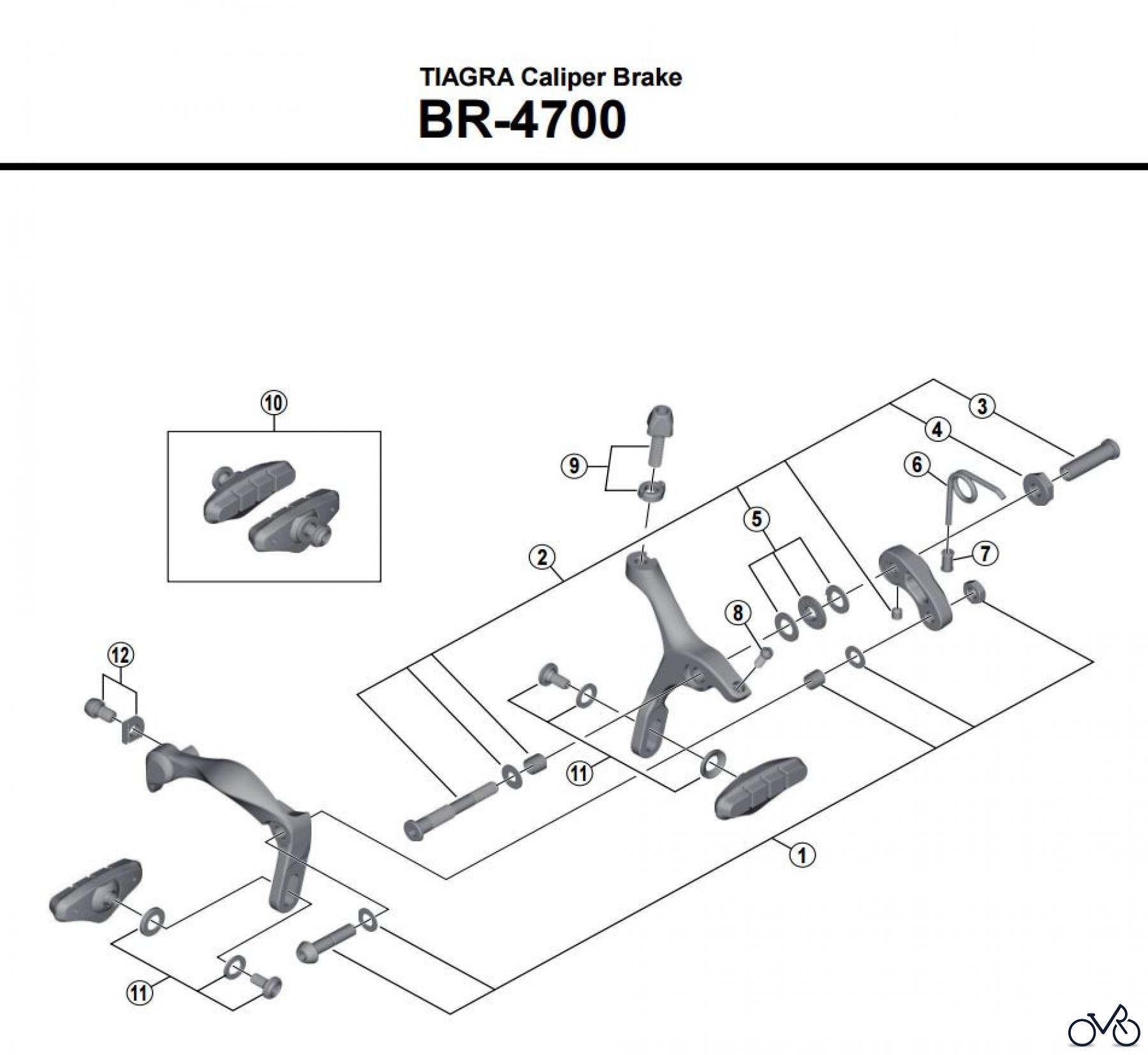 Shimano BR Brake - Bremse BR-4700 -3865 TIAGRA Caliper Brake
