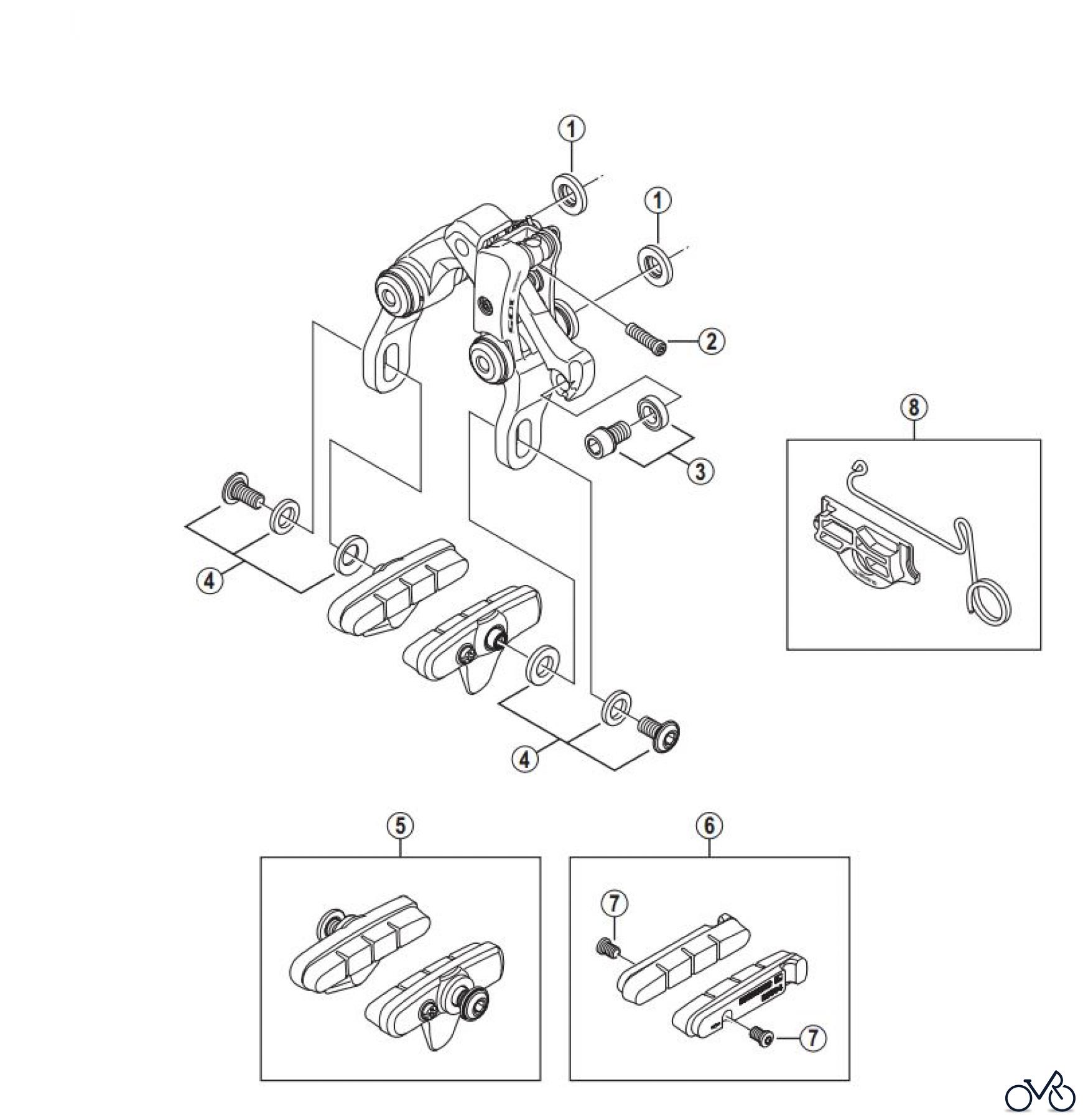 Shimano BR Brake - Bremse BR-5710-R -3473 SHIMANO 105 Caliper Brake