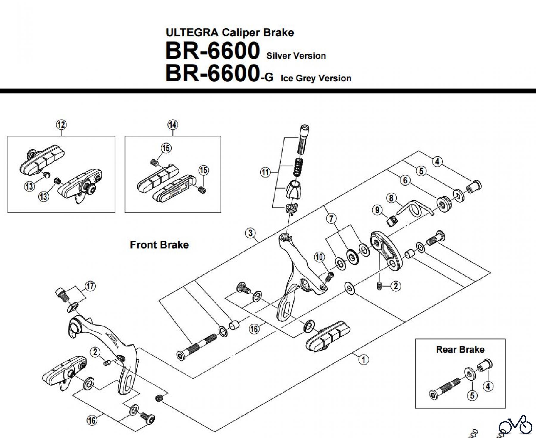 Shimano BR Brake - Bremse BR-6600 ULTEGRA Caliper Brak