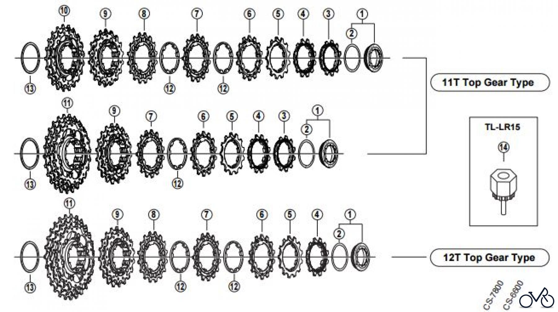 Shimano CS Cassette / Zahnkranz CS-7900 DURA-ACE Cassette Sprocket