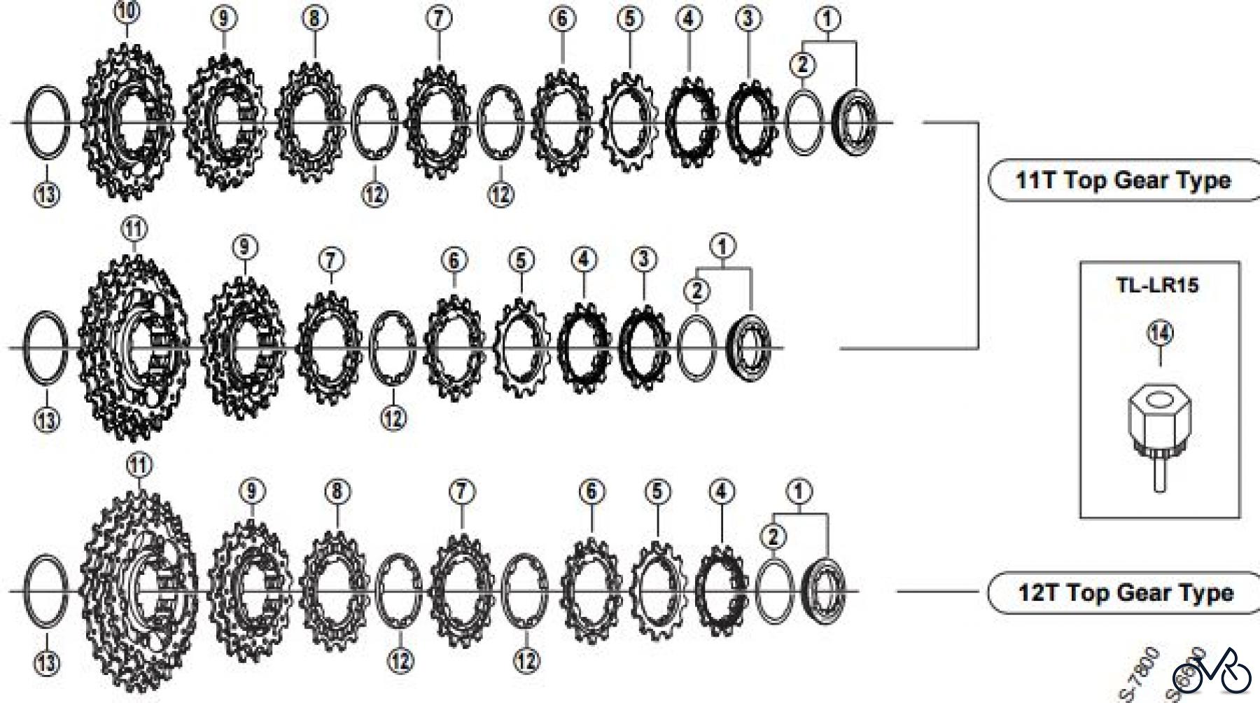 Shimano CS Cassette / Zahnkranz CS-7900 DURA-ACE Cassette Sprocket