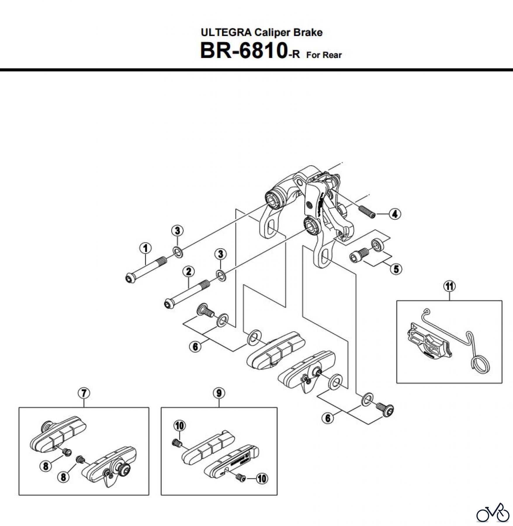 Shimano BR Brake - Bremse BR-6810-R -3601A ULTEGRA Caliper Brake
