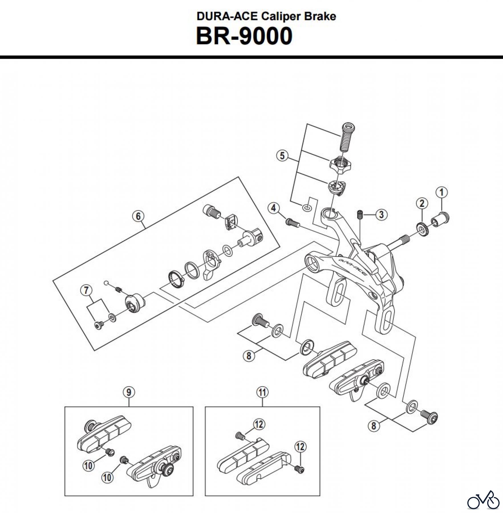 Shimano BR Brake - Bremse BR-9000 -3322C DURA-ACE Caliper Brake