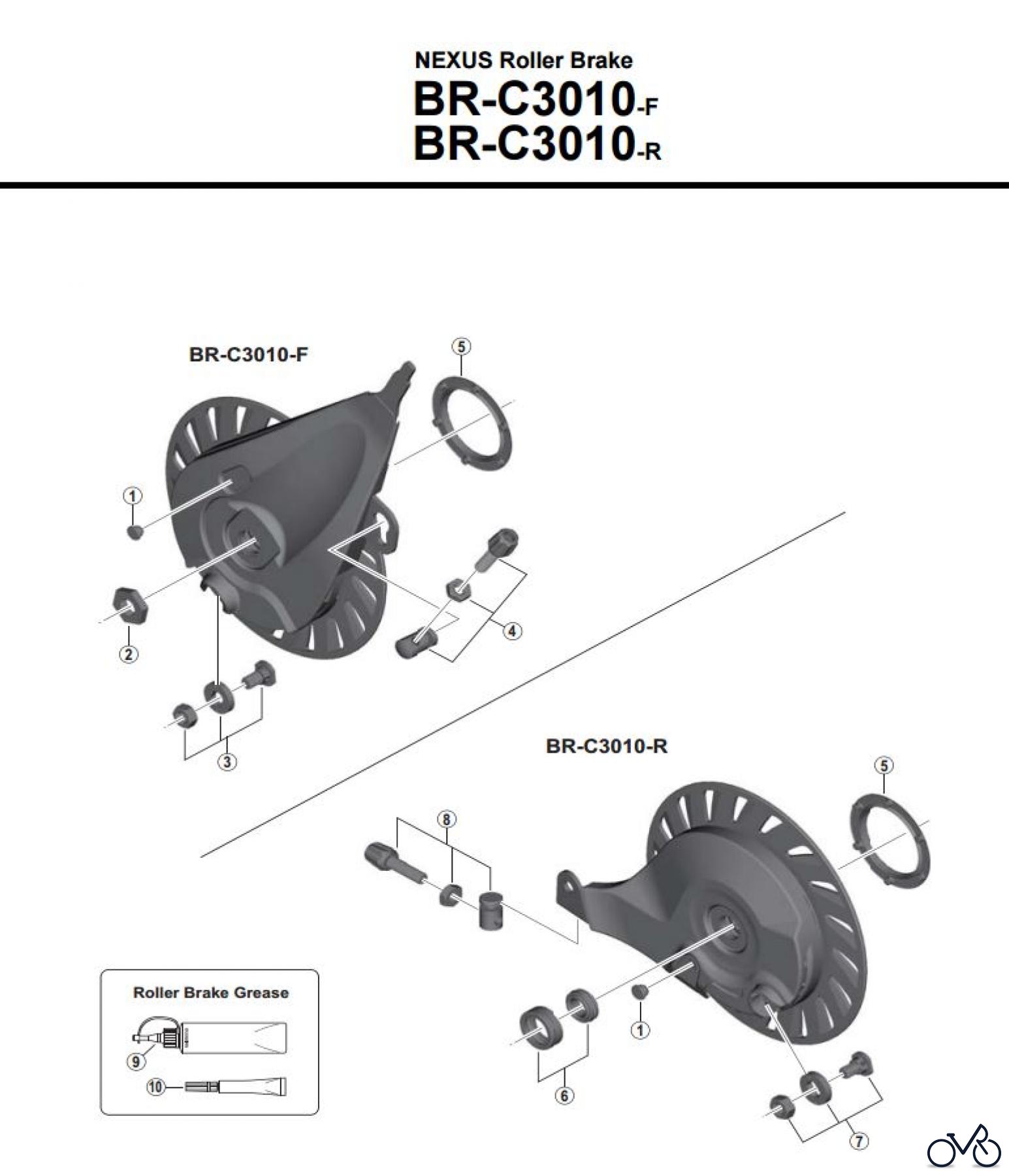Shimano BR Brake - Bremse BR-C3010-F_R -3748A NEXUS Roller Brake