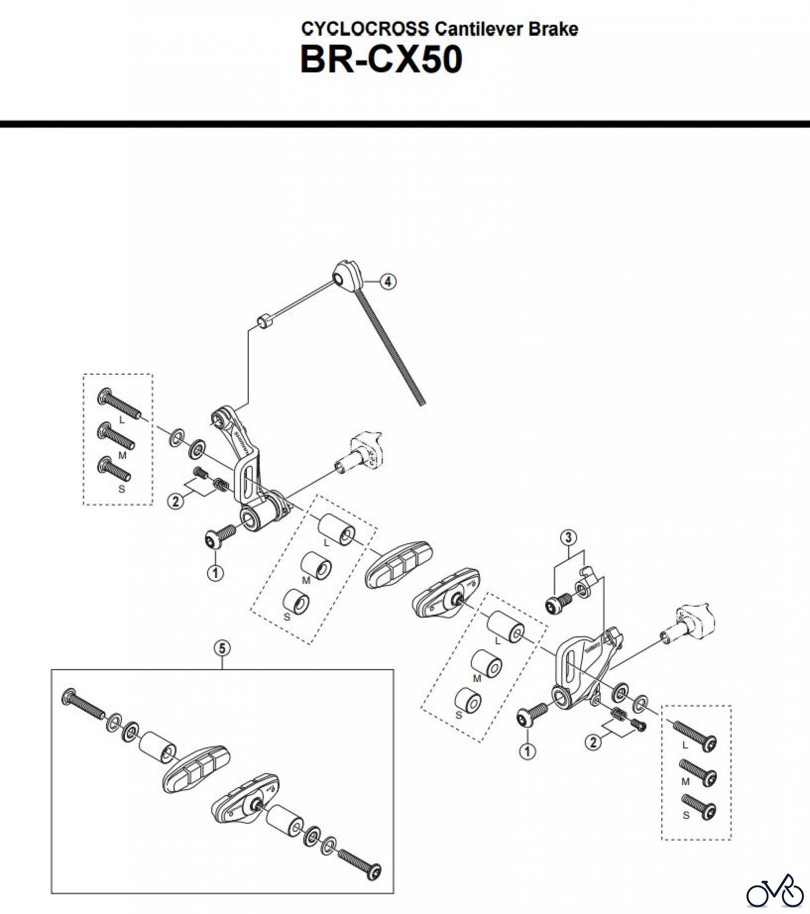 Shimano BR Brake - Bremse BR-CX50 -3222 CYCLOCROSS Cantilever Brake
