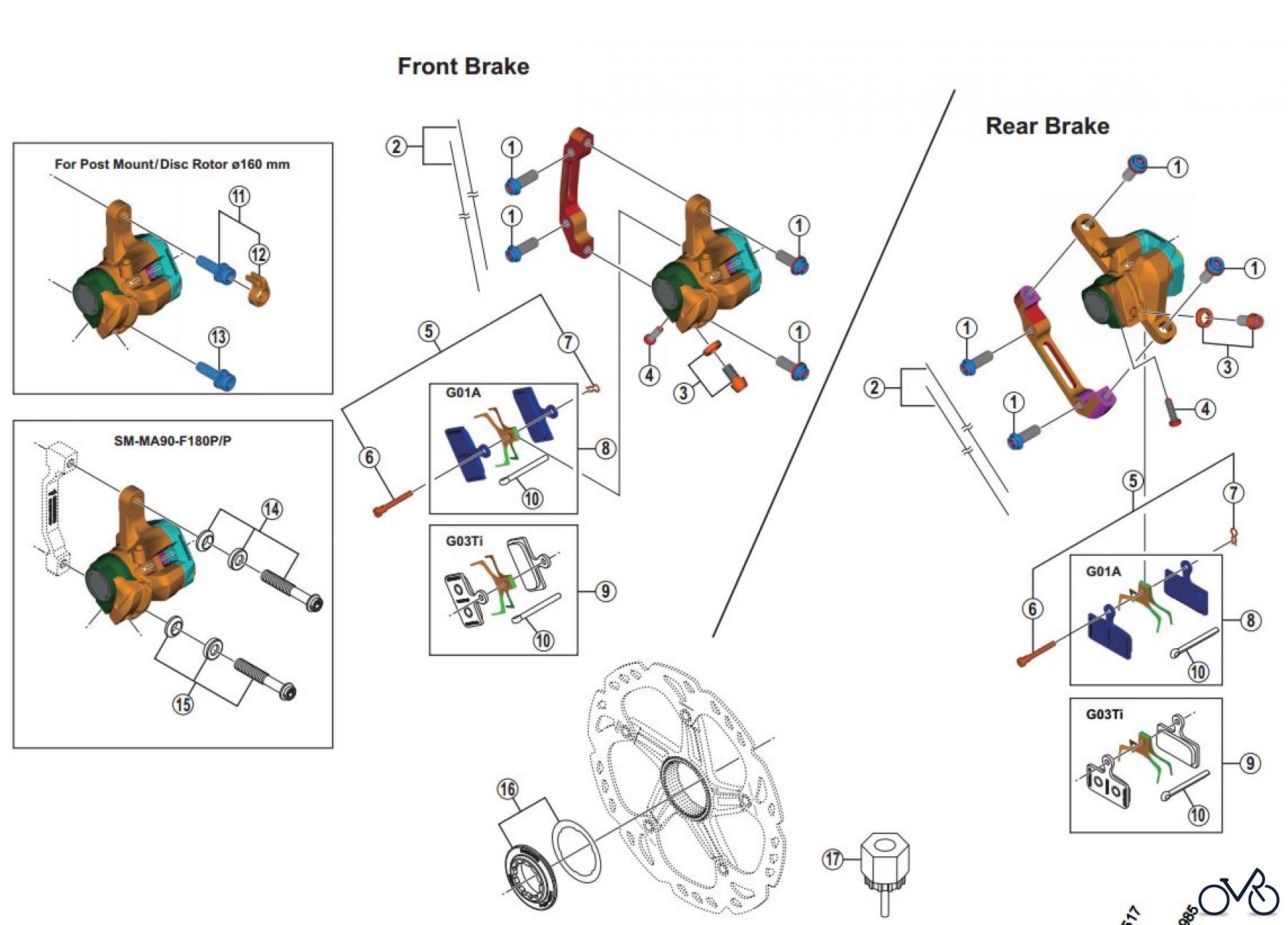 Shimano BR Brake - Bremse BR-CX77 -3644 Disc Brake