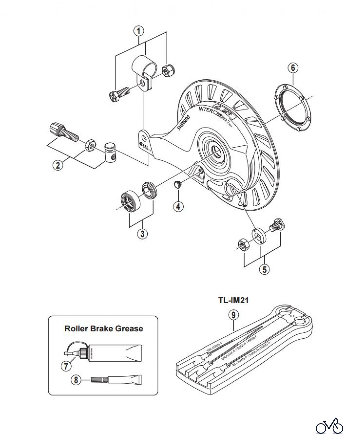 Shimano BR Brake - Bremse BR-IM55-R -3090 Roller Brake