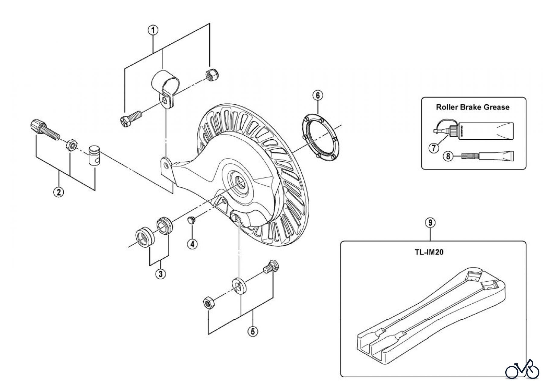  Shimano BR Brake - Bremse BR-IM80 -2962A Roller Brake