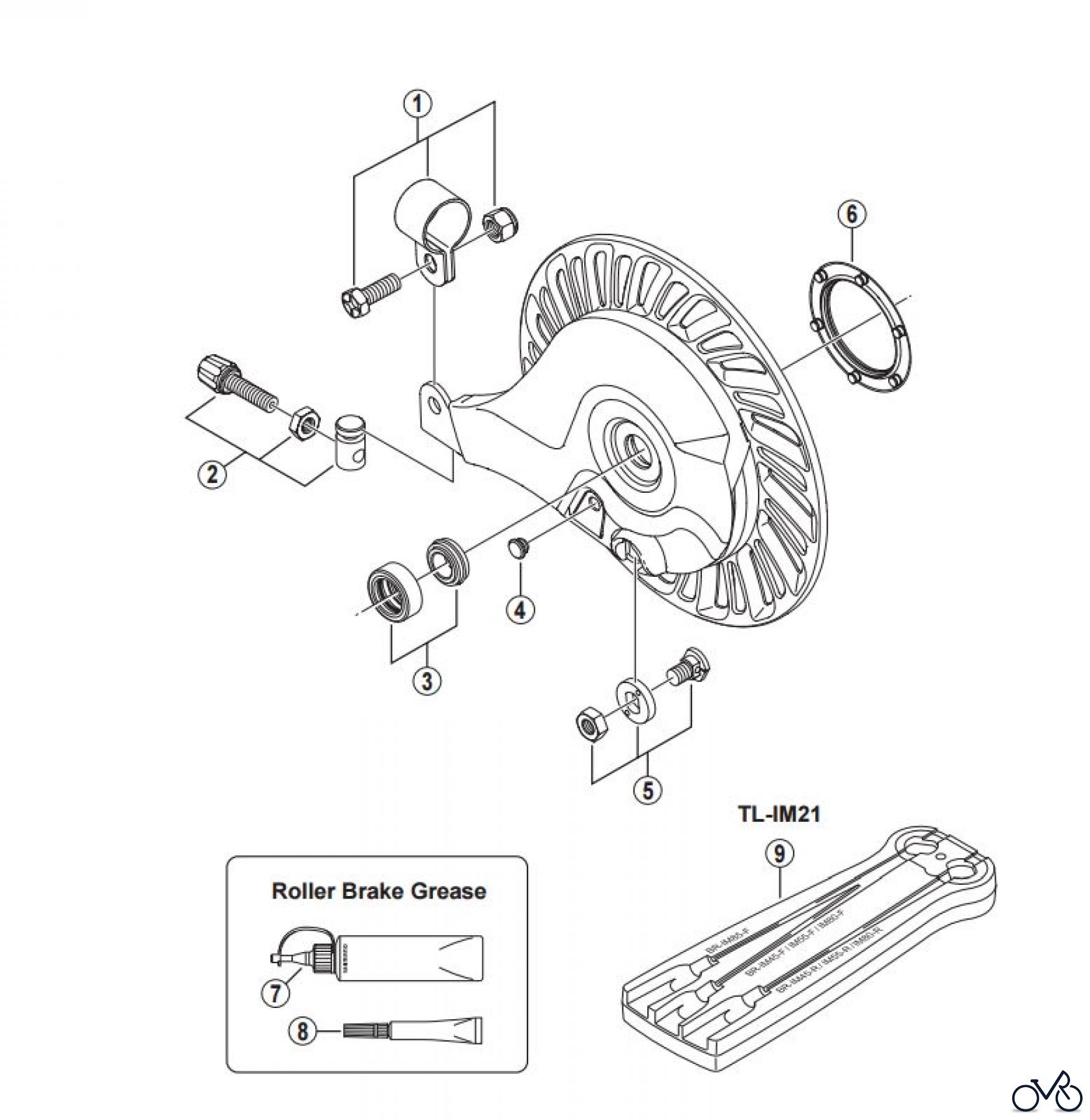  Shimano BR Brake - Bremse BR-IM80-R-2962B Roller Brake