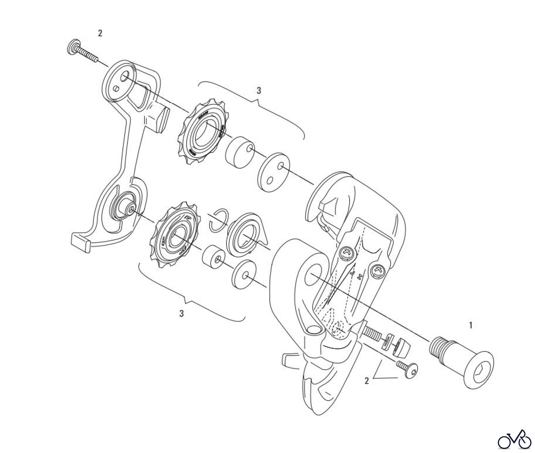 Sram Sram SRAM X9 / X7 (2004-2009) 9.0SL / 9.0 / 7.0 / 5.0 / DUALDRIVE 27 (2004-2009) - REAR DERAILLEUR 3x9
