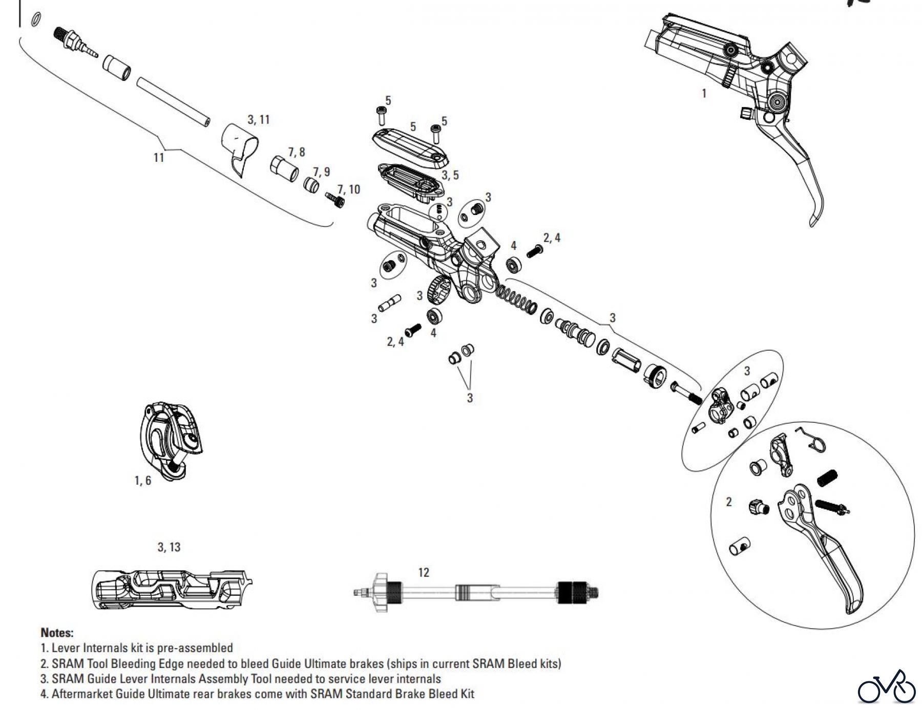 Sram Sram GUIDE ULTIMATE - HYDRAULIC DISC BRAKE - LEVERS