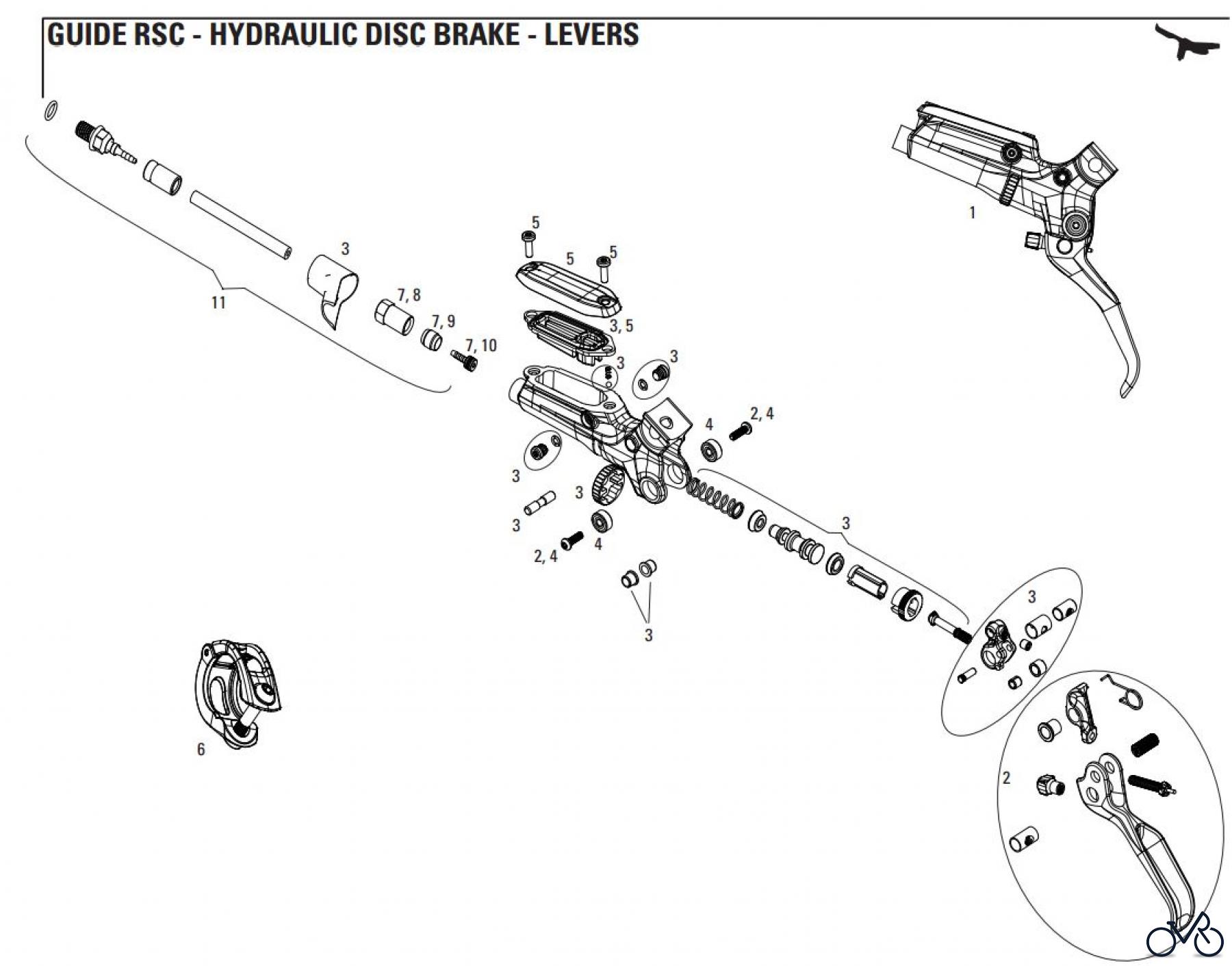 Sram Sram GUIDE RSC - HYDRAULIC DISC BRAKE - LEVERS