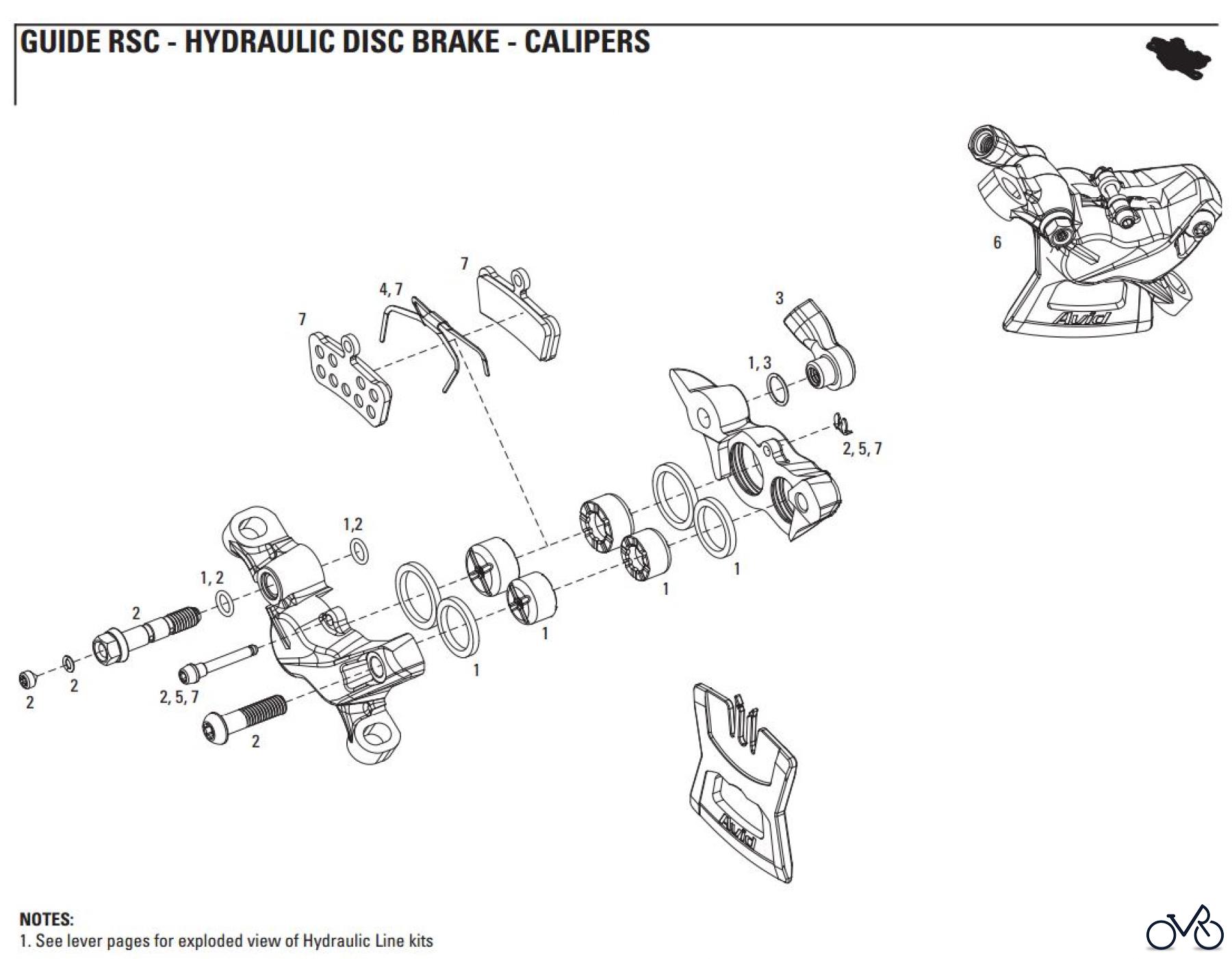  Sram Sram GUIDE RSC - HYDRAULIC DISC BRAKE - CALIPERS