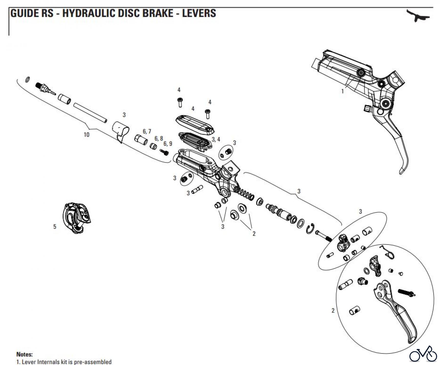 Sram Sram GUIDE RS - HYDRAULIC DISC BRAKE - LEVERS