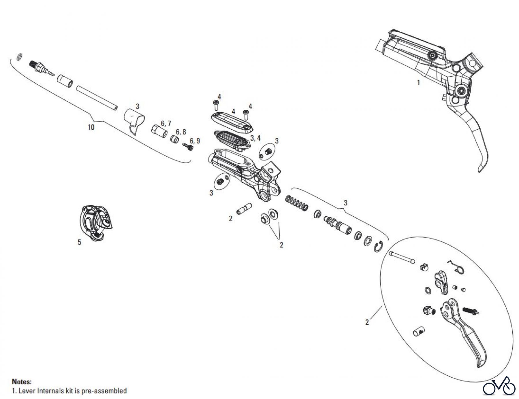  Sram Sram GUIDE R - HYDRAULIC DISC BRAKE - LEVERS