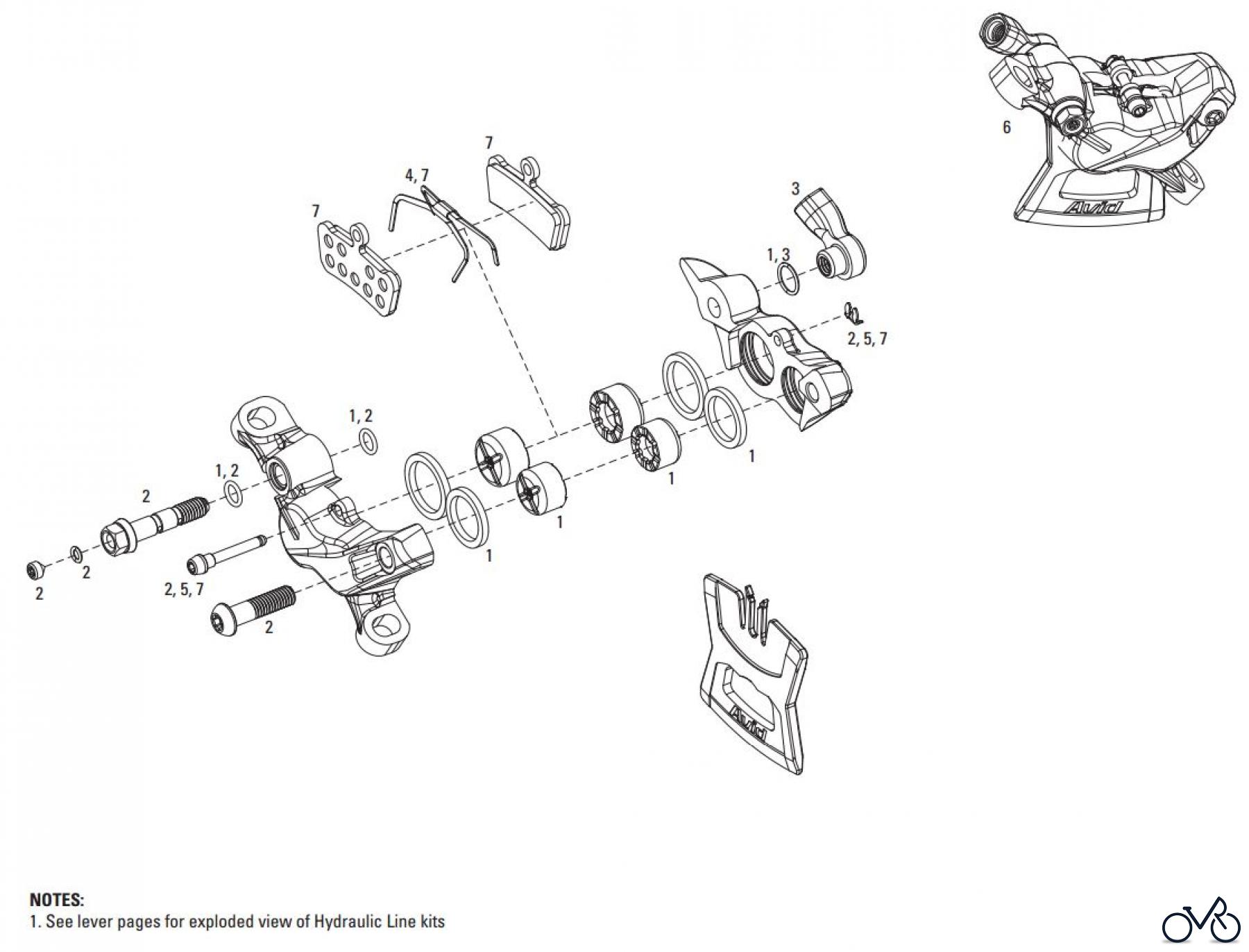 Sram Sram GUIDE R/RS - HYDRAULIC DISC BRAKE - CALIPERS