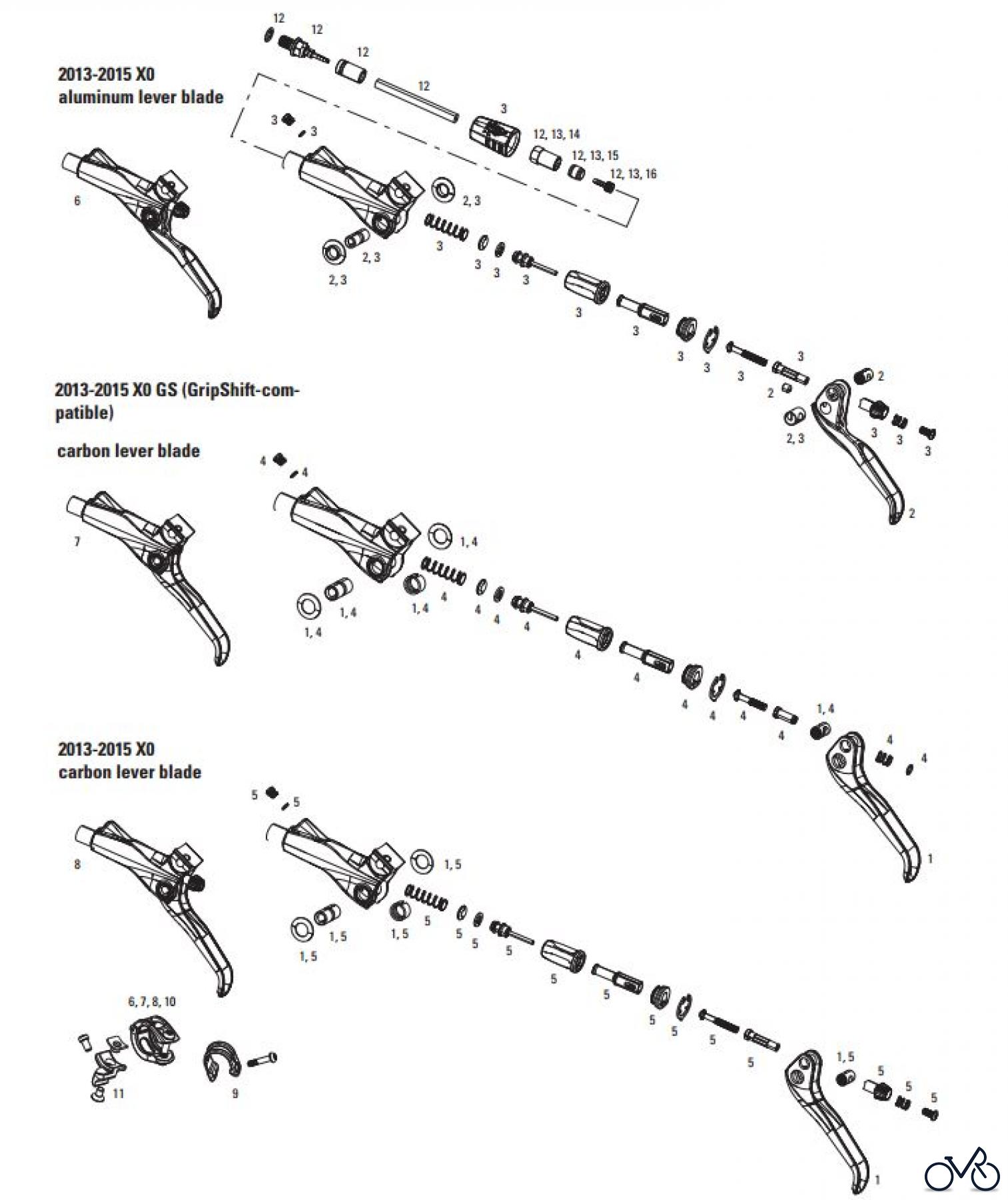 Sram Sram X0 (2013-2015) - HYDRAULIC DISC BRAKE - LEVERS