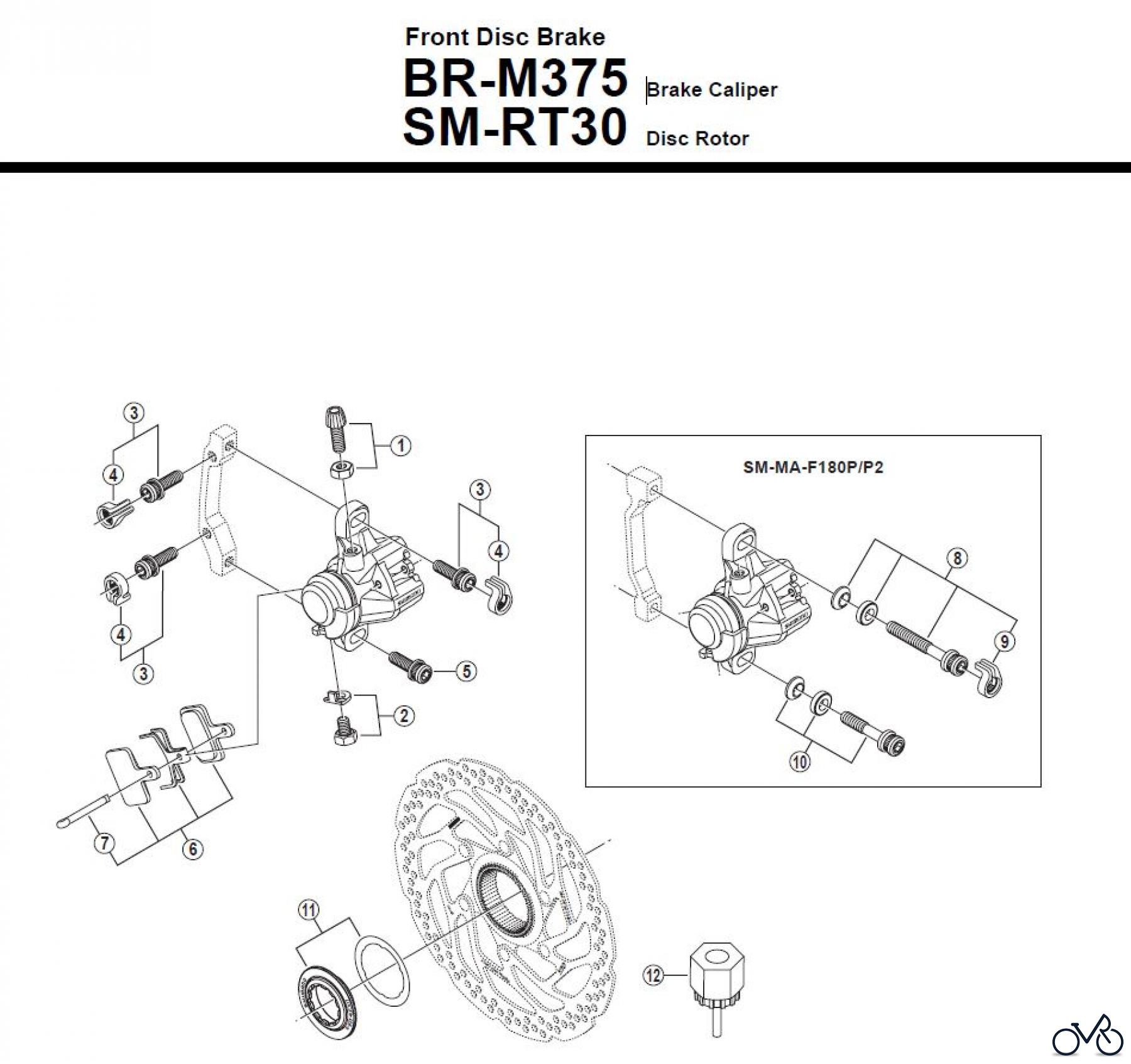 Shimano BR Brake - Bremse BR-M375 -F -3229