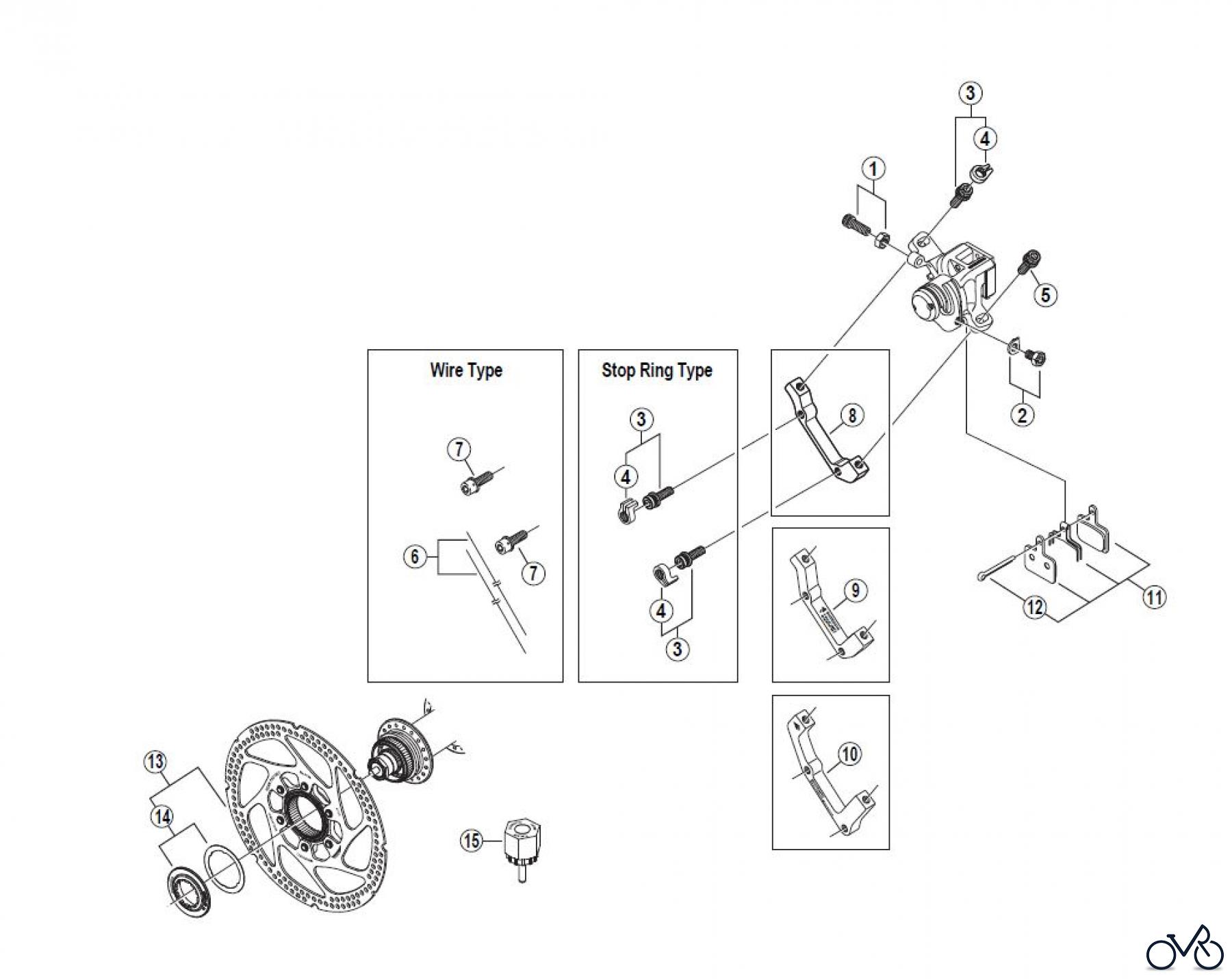 Shimano BR Brake - Bremse BR-M416-R-2882 Rear Disc Brake